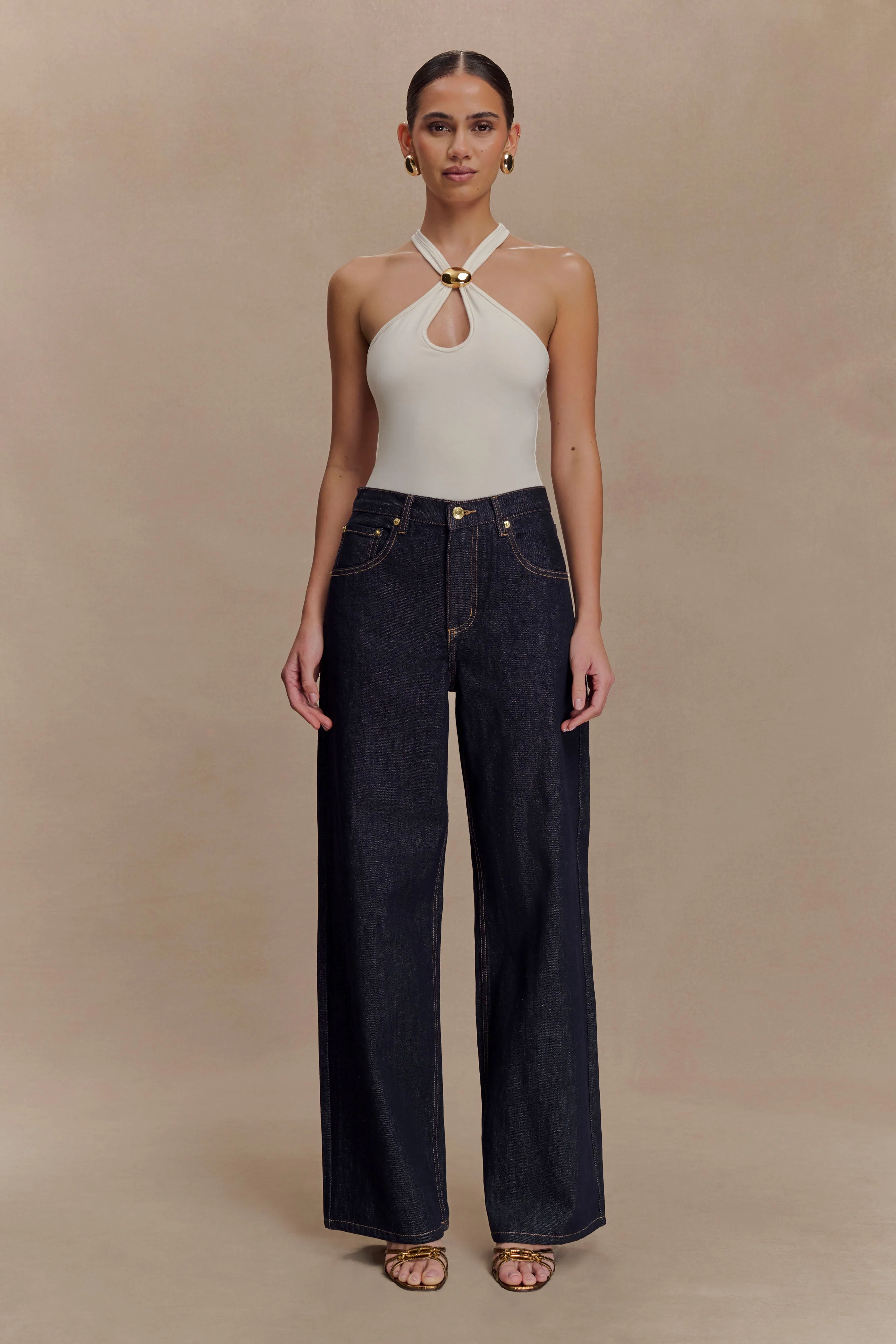 Ramona Modal Tank Top With Hardware - Ivory - Image 5