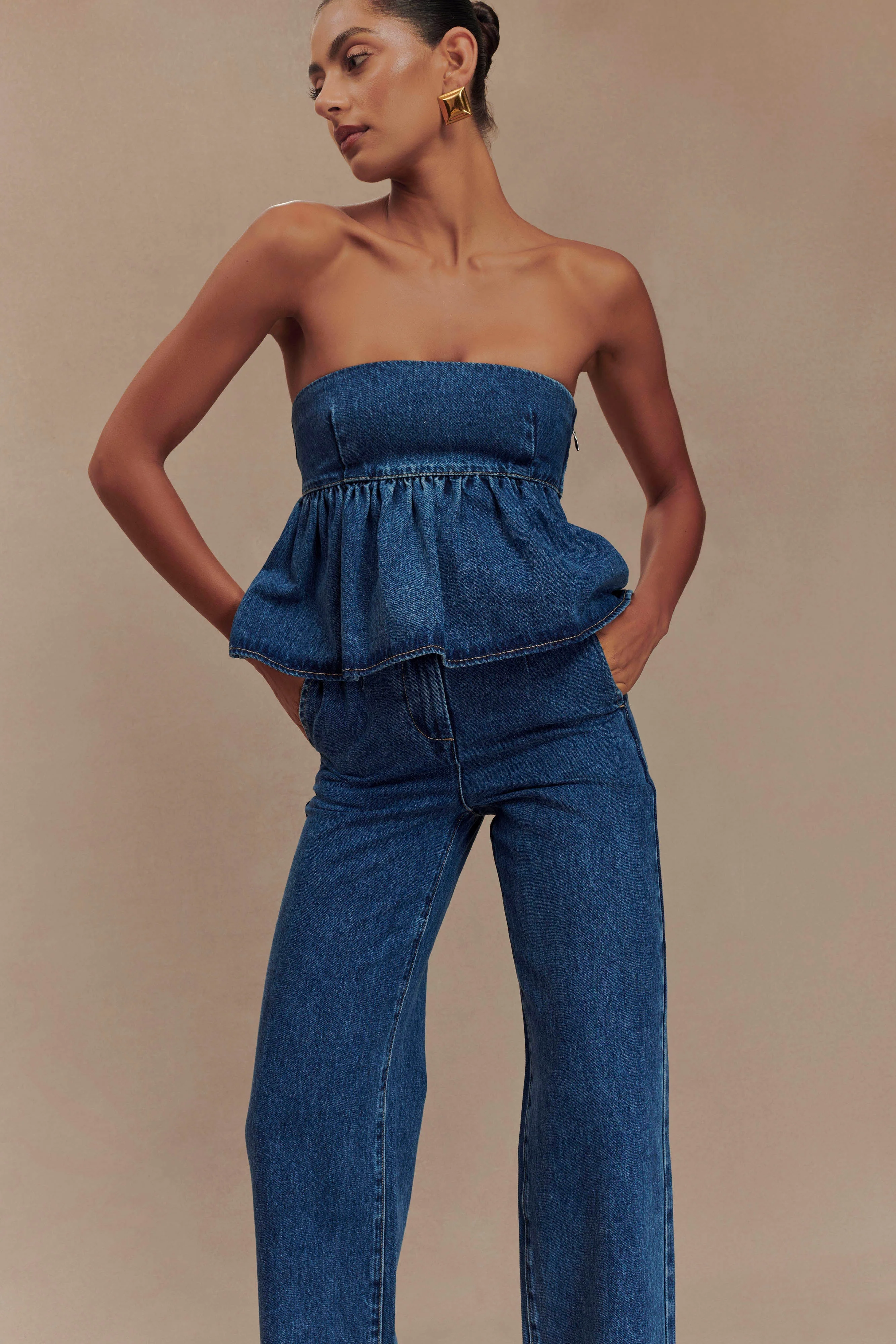 Rayne Wide Leg Denim Jeans - 90'S Blue - Image 7