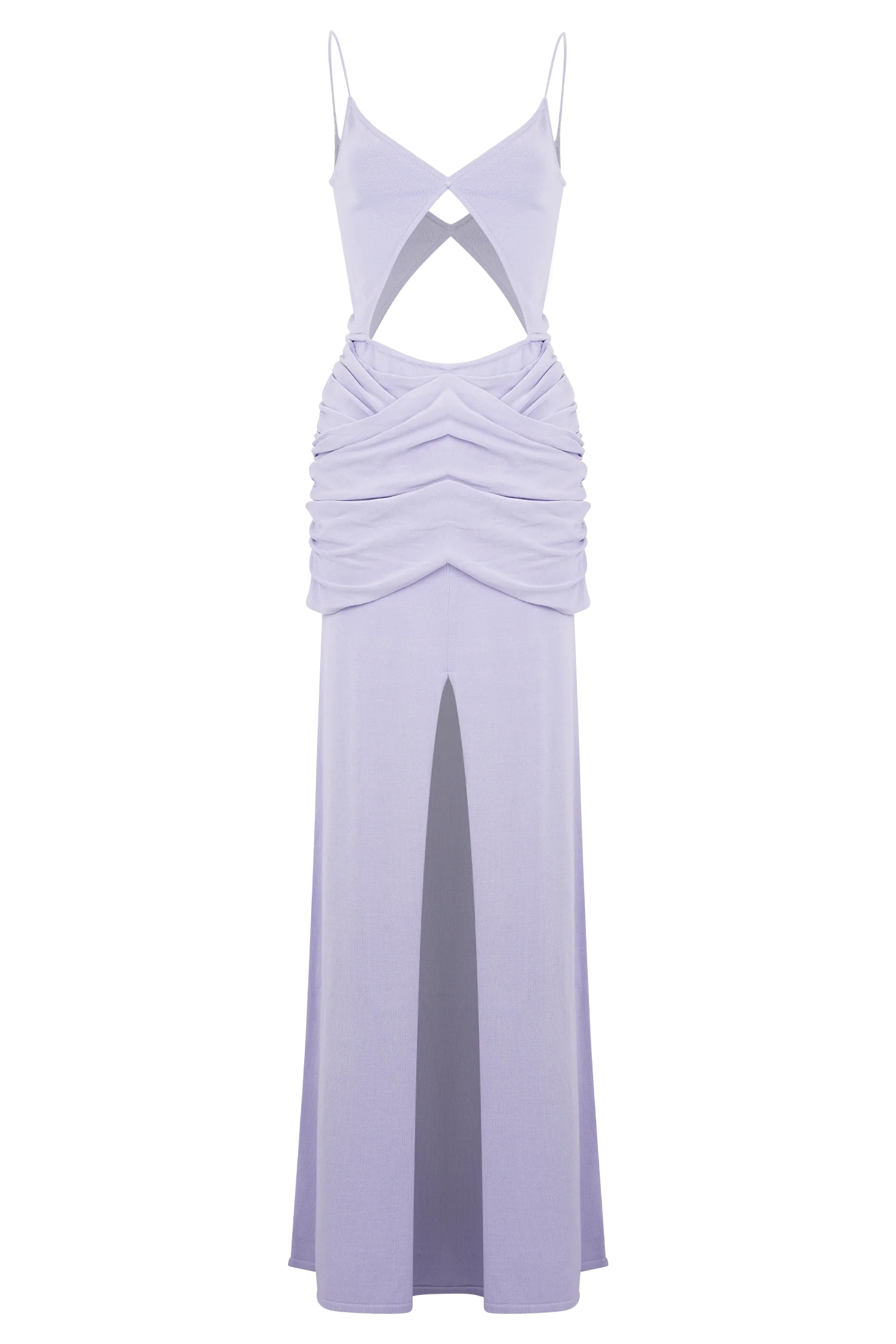 Reama Wrap Over Knit Maxi Dress - Cornflower Blue - Image 11