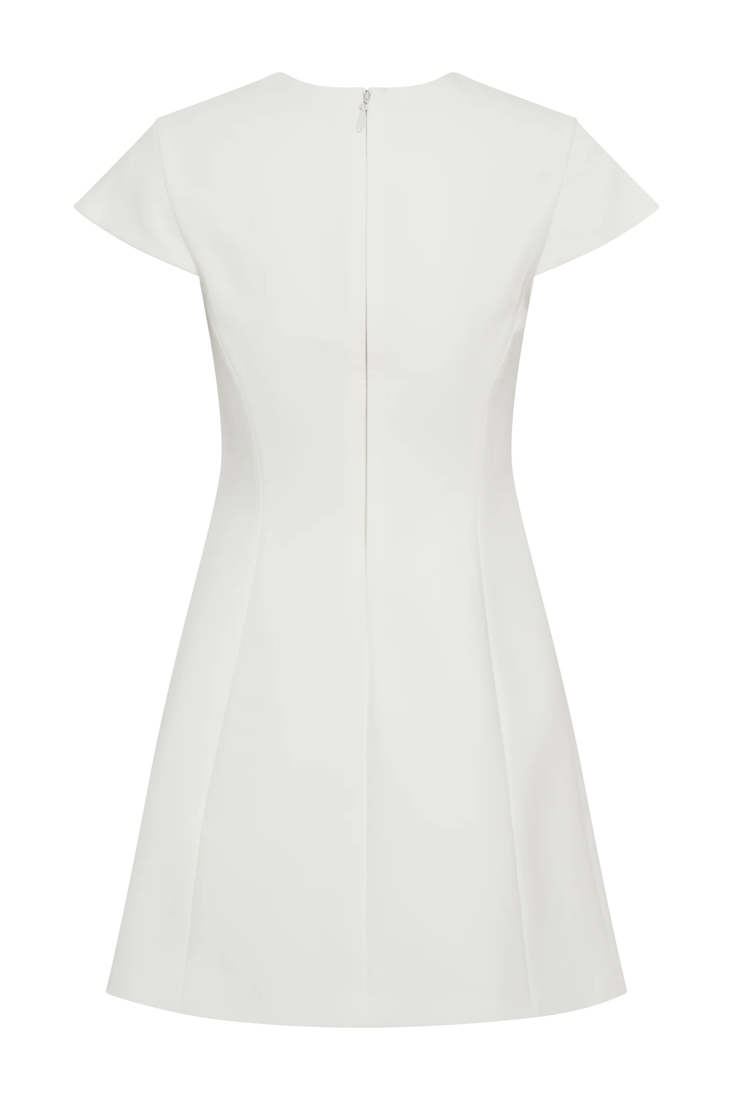Remi Suiting Mini Dress With Floral Hardware - White - Image 8