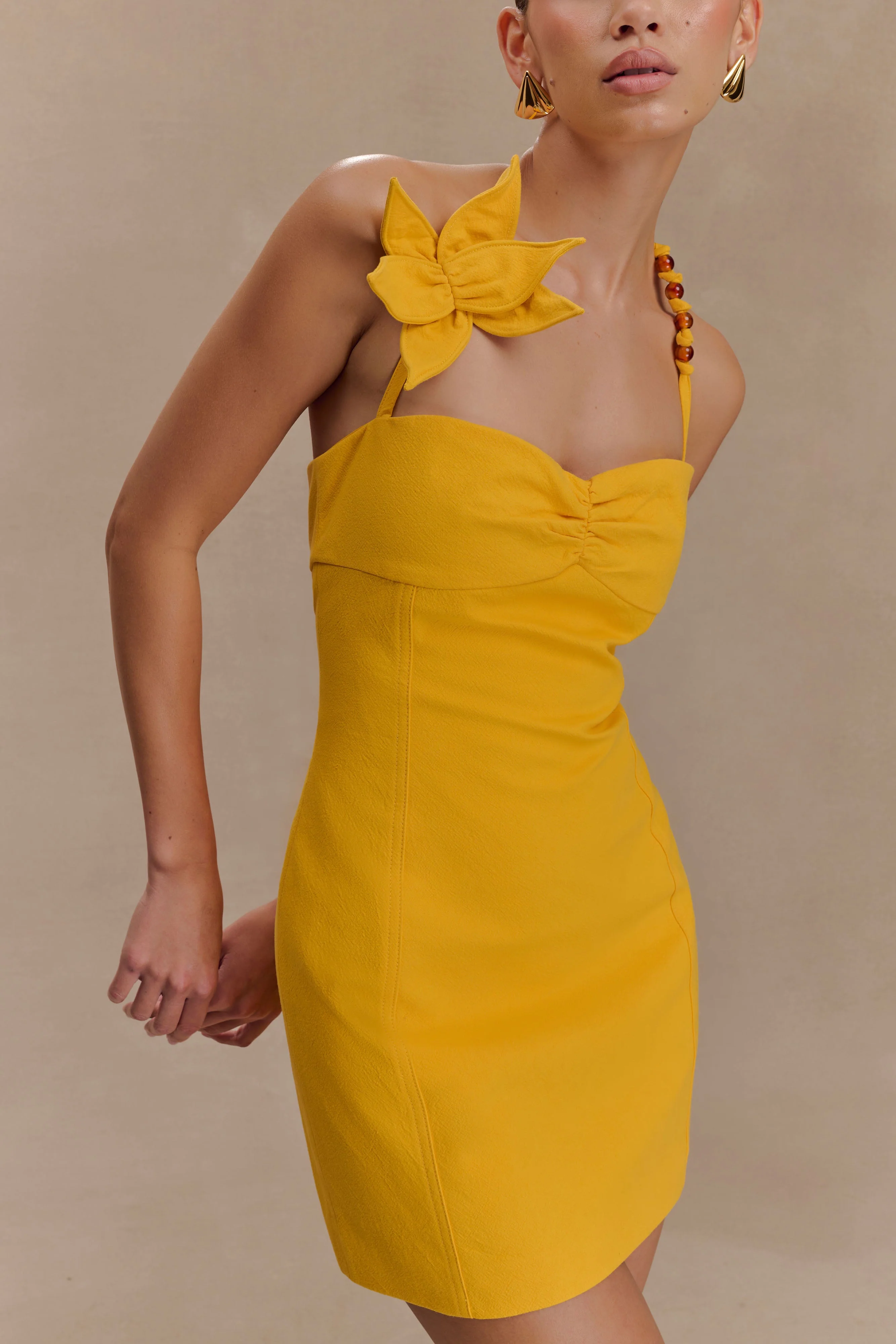 Reyes Cotton Floral Mini Dress - Butterscotch - Image 8
