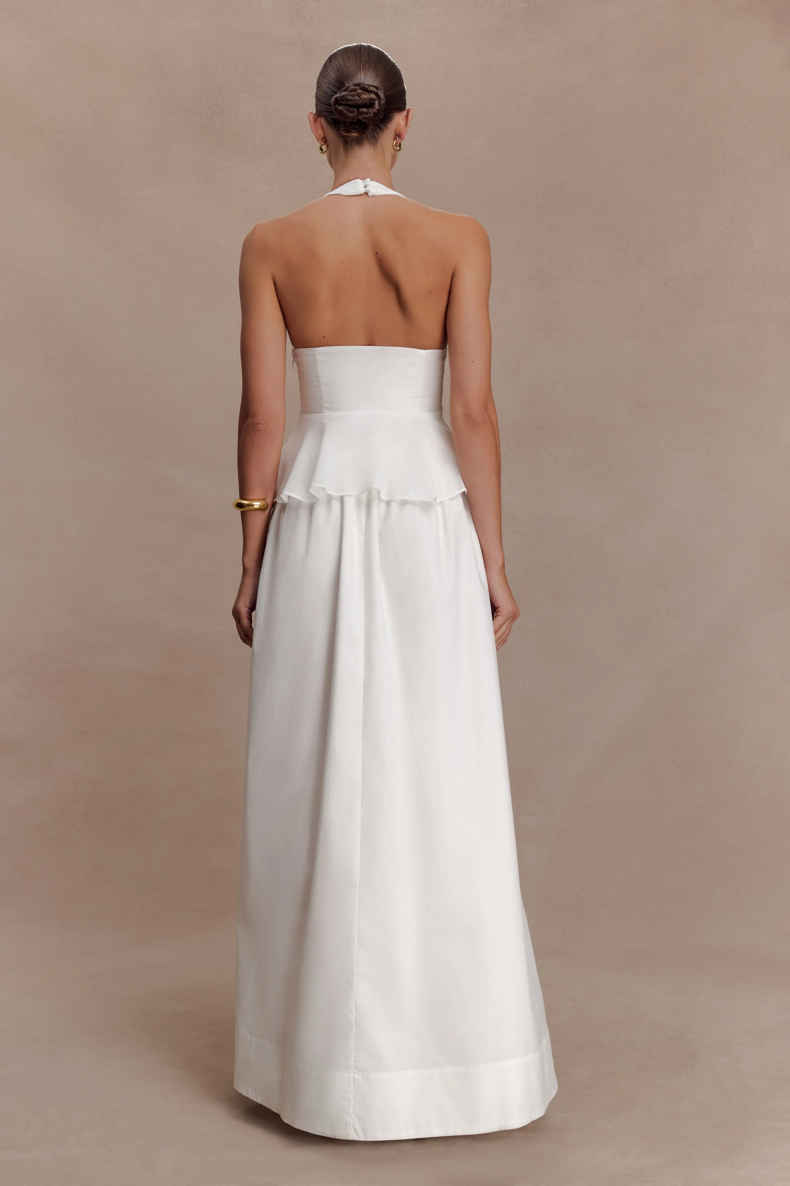 River Gathered Maxi Skirt - White - Image 5