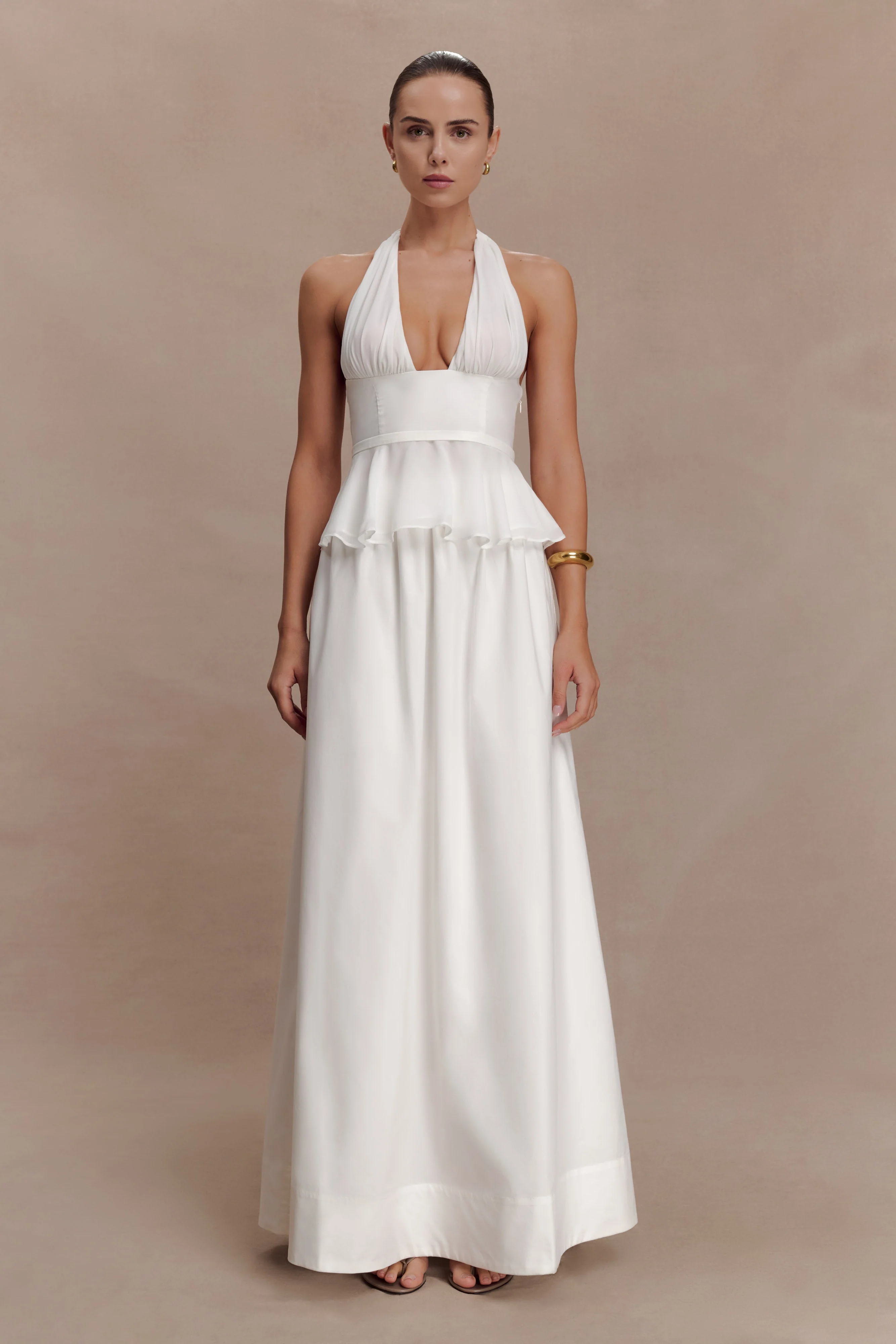 River Halter Neck Sleeveless Top - White - Image 6