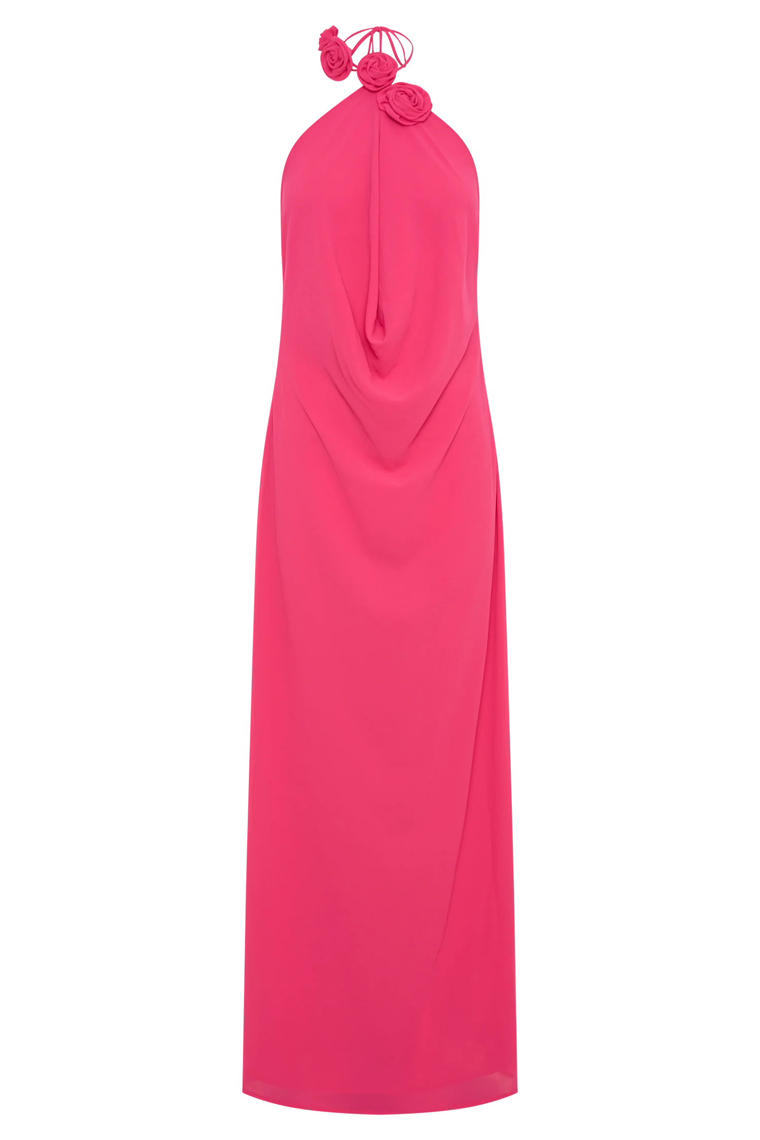 Rosalia Cowl Neck Maxi Dress - Raspberry - Image 9