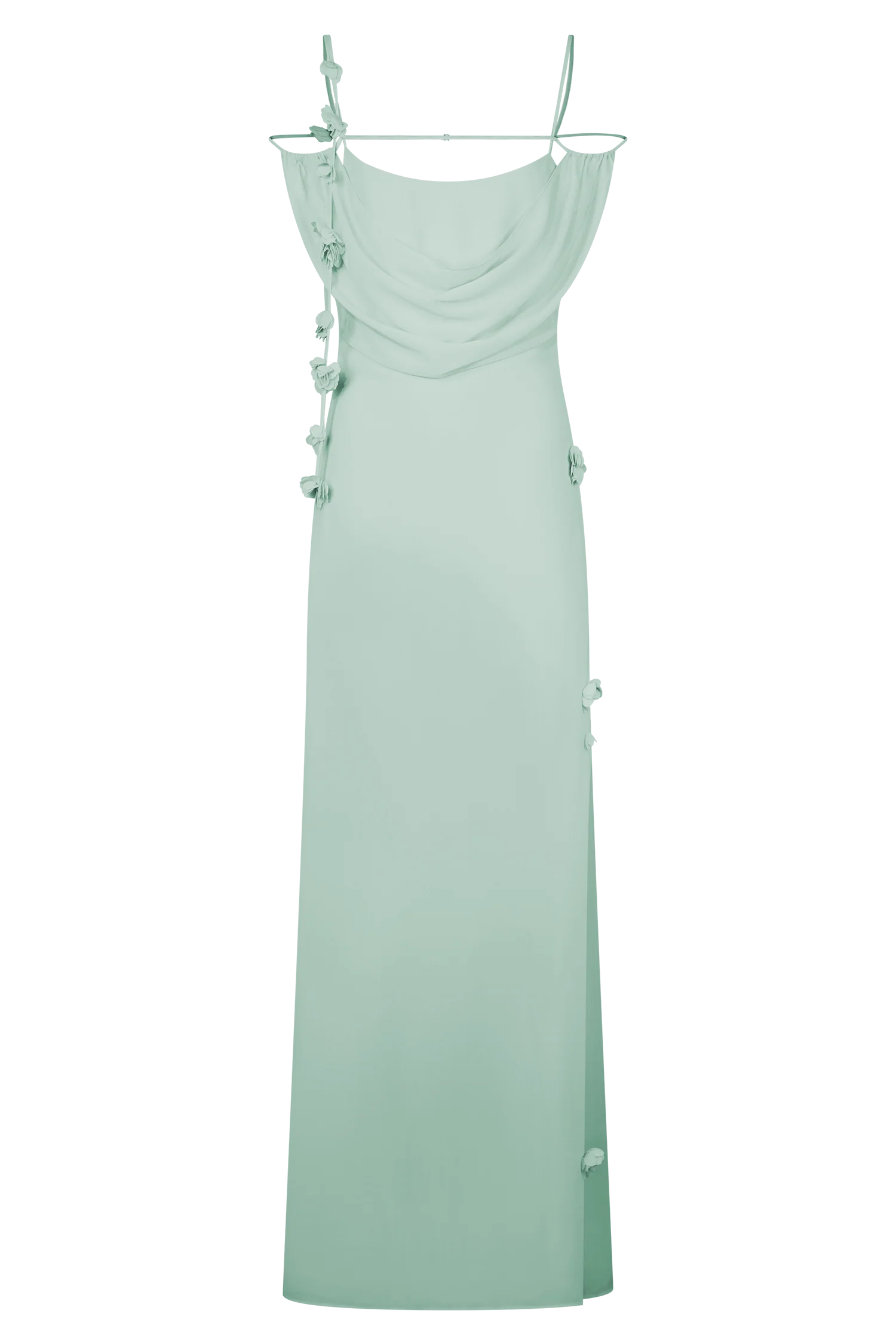 Rosalie Floral Chiffon Maxi Dress - Lagoon - Image 11
