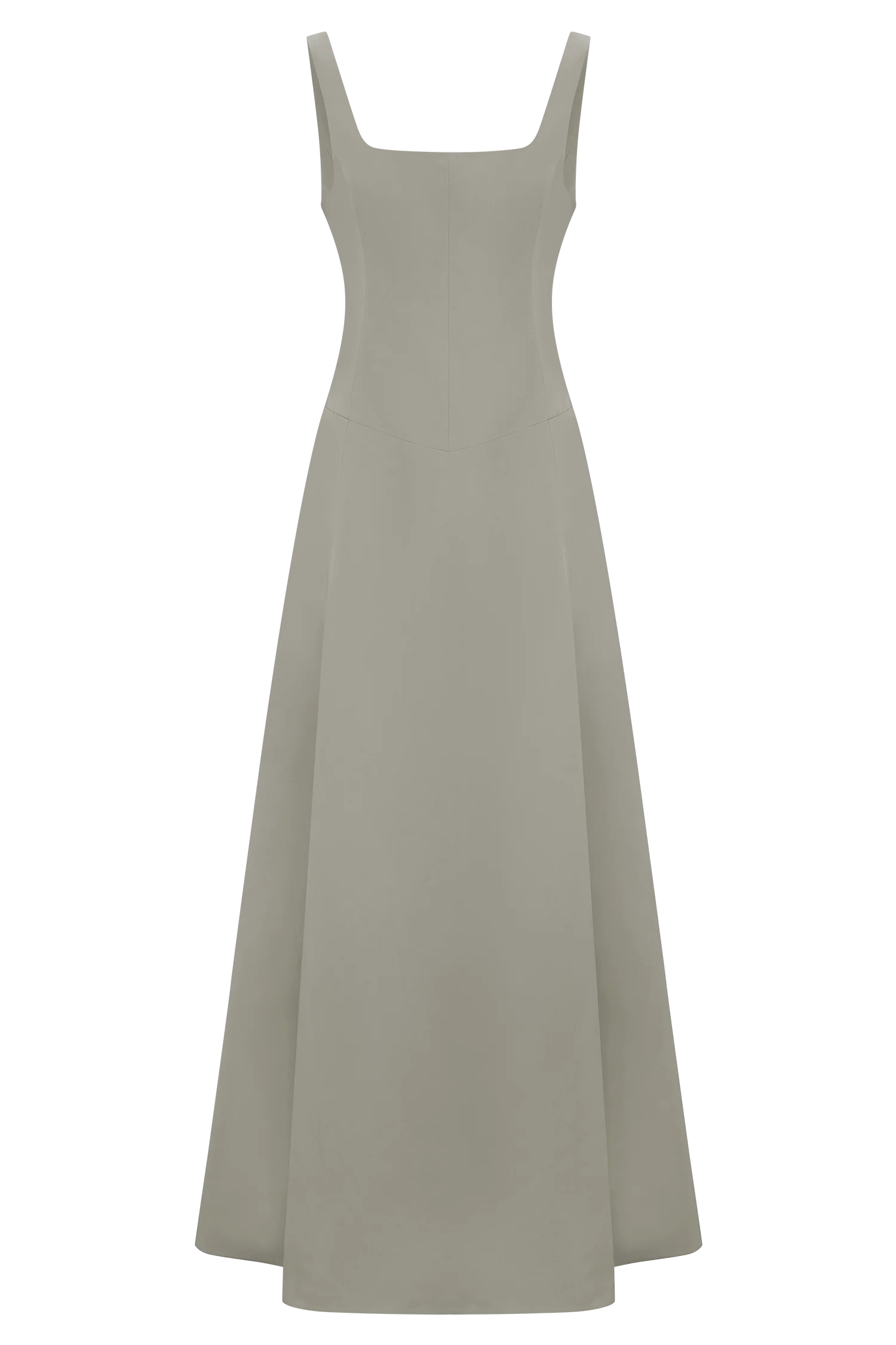 Salma Drop Waist Cotton Maxi Dress - Sage - Image 6