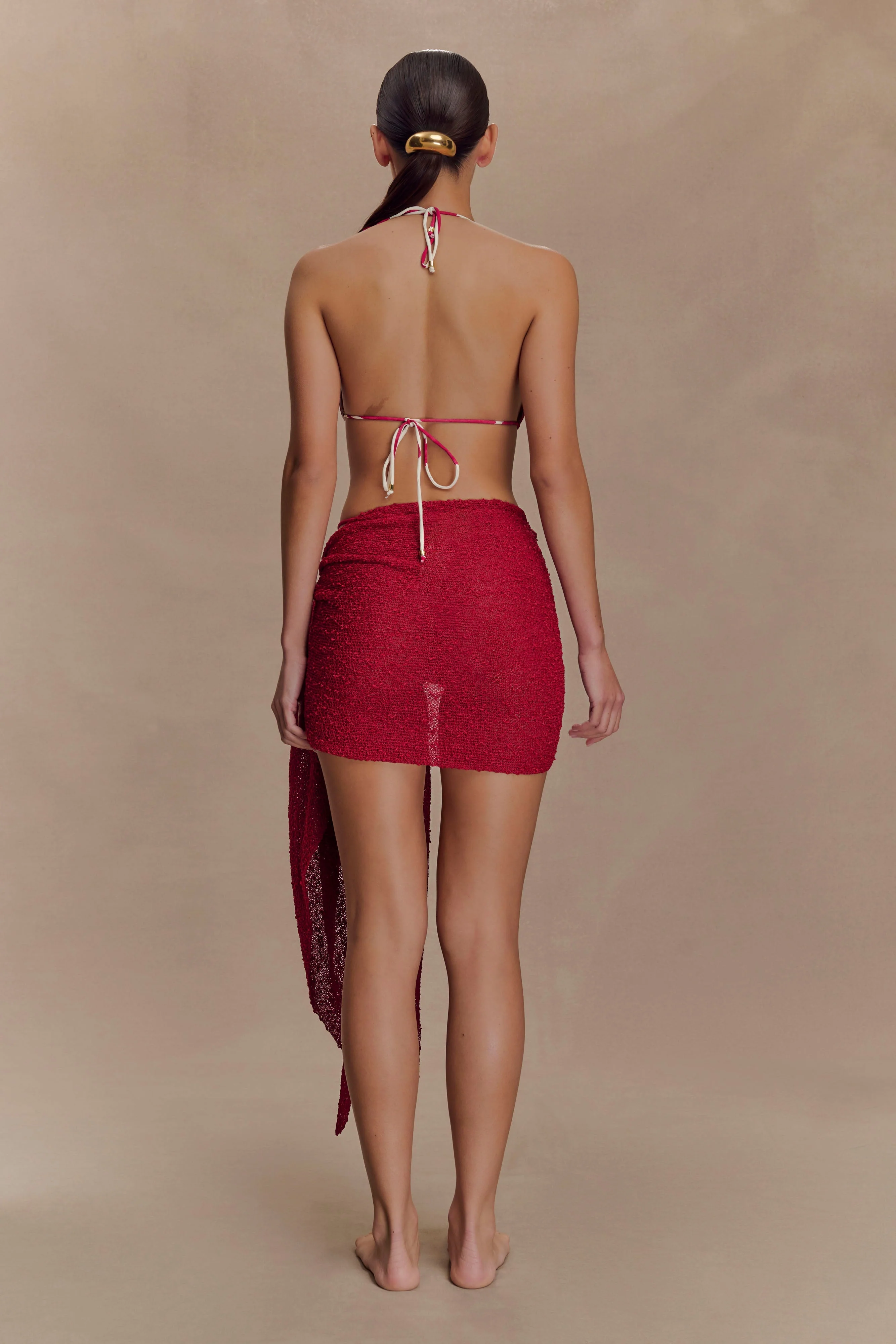 Sammy Boucle Knit Cover Up - Dragonfruit - Image 2
