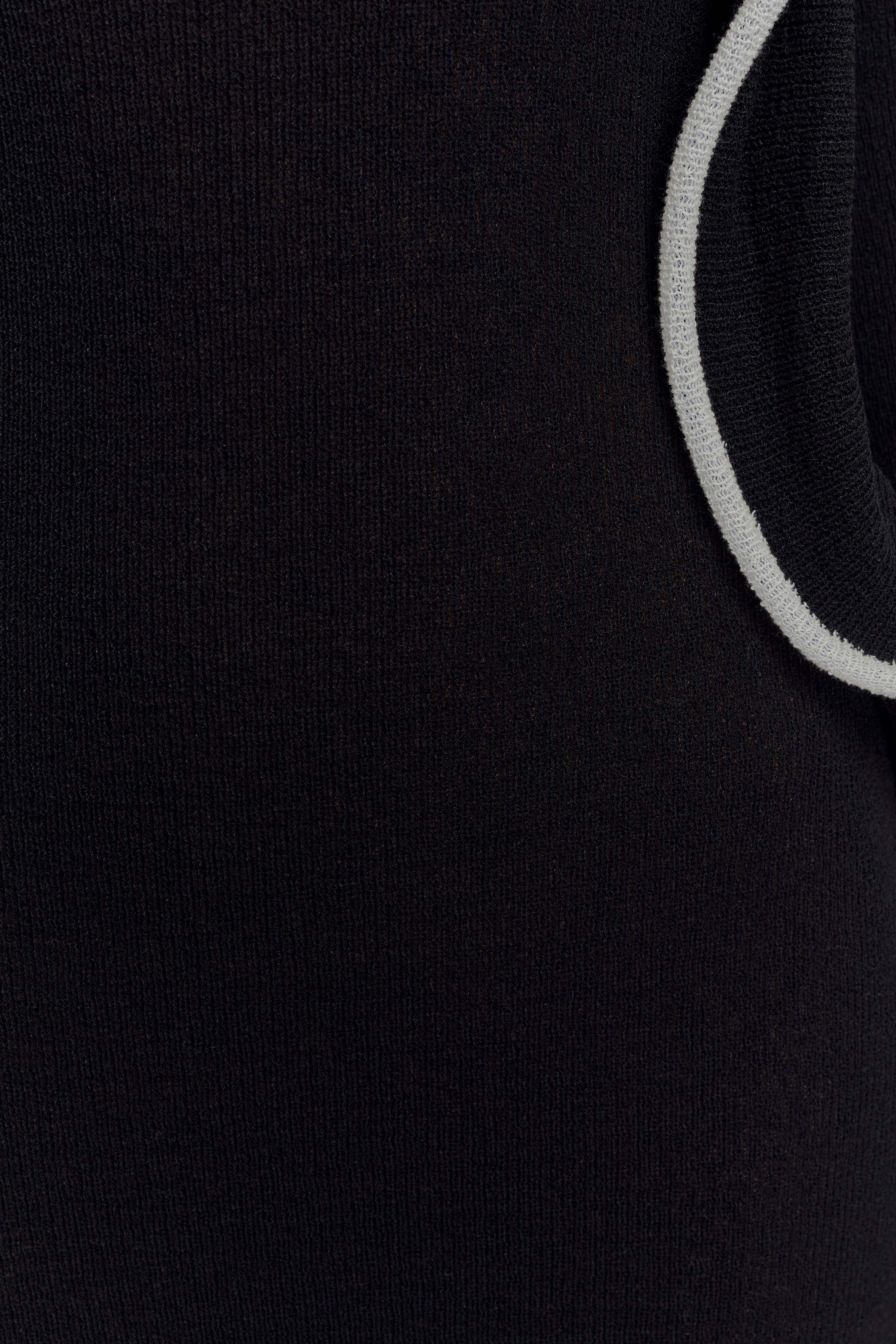 Sandrine Off Shoulder Knit Maxi Dress - Black/White - Image 7