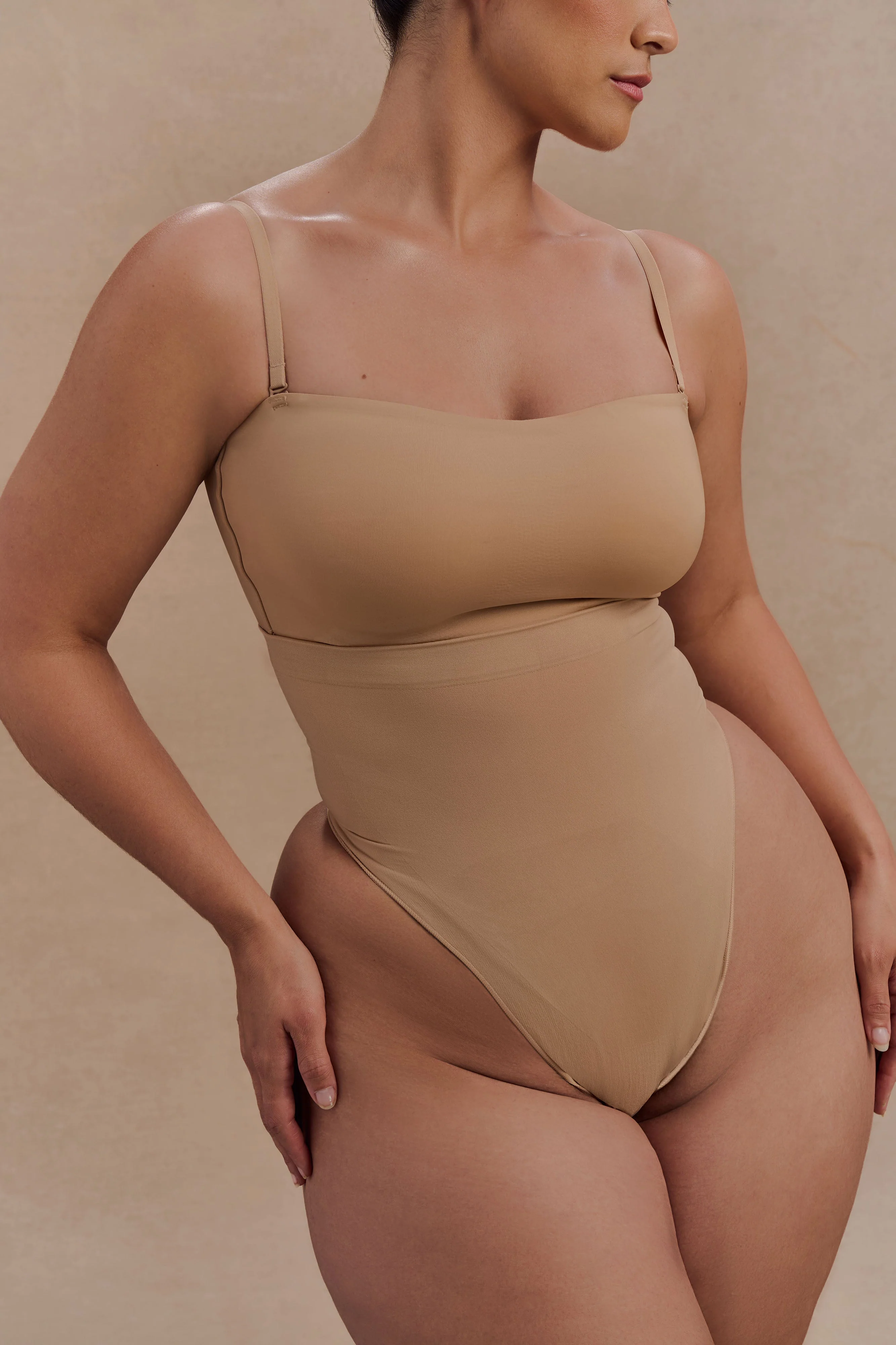 Saria High Waist Shapewear Briefs - Beige - Image 3
