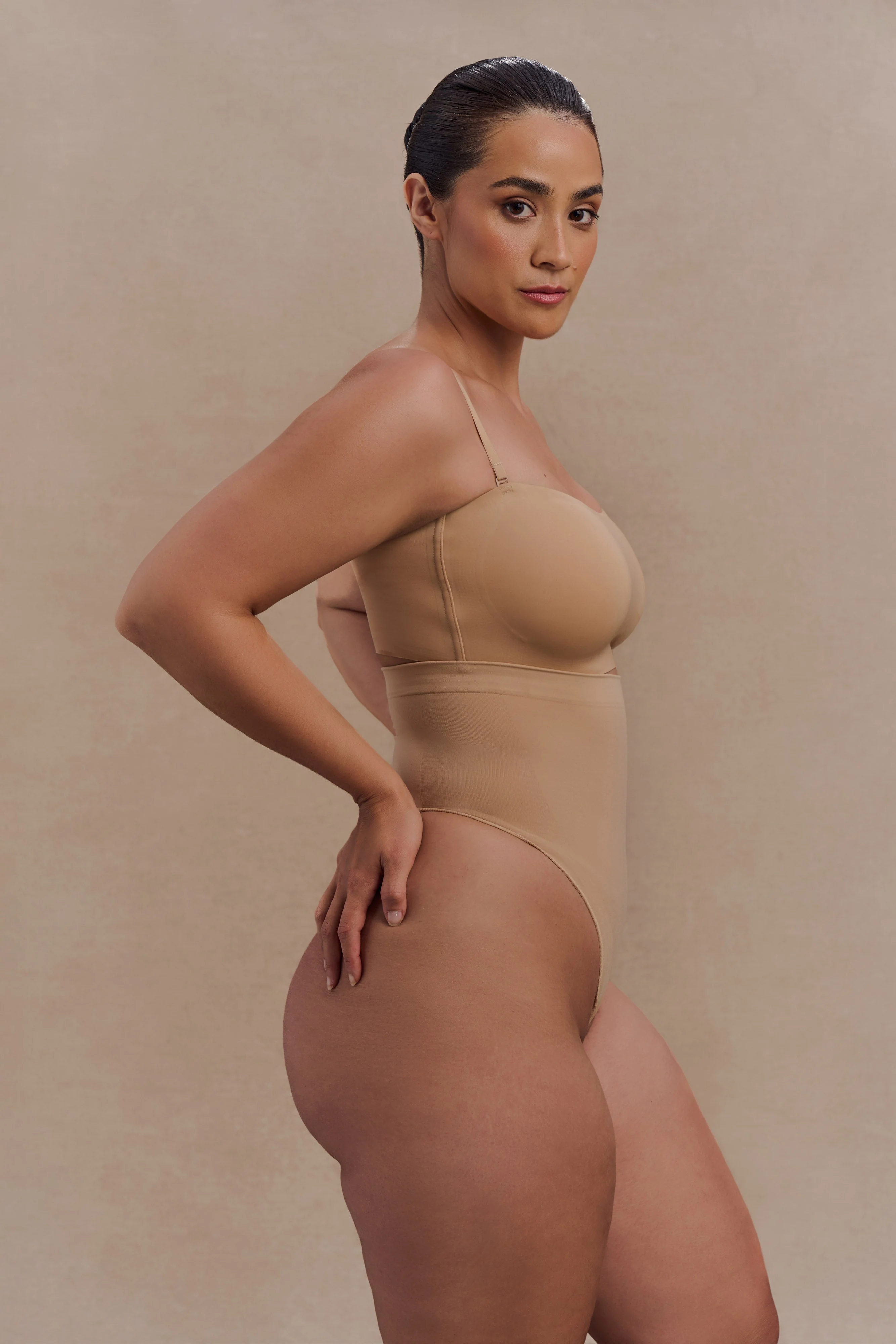 Saria High Waist Shapewear Briefs - Beige - Image 4
