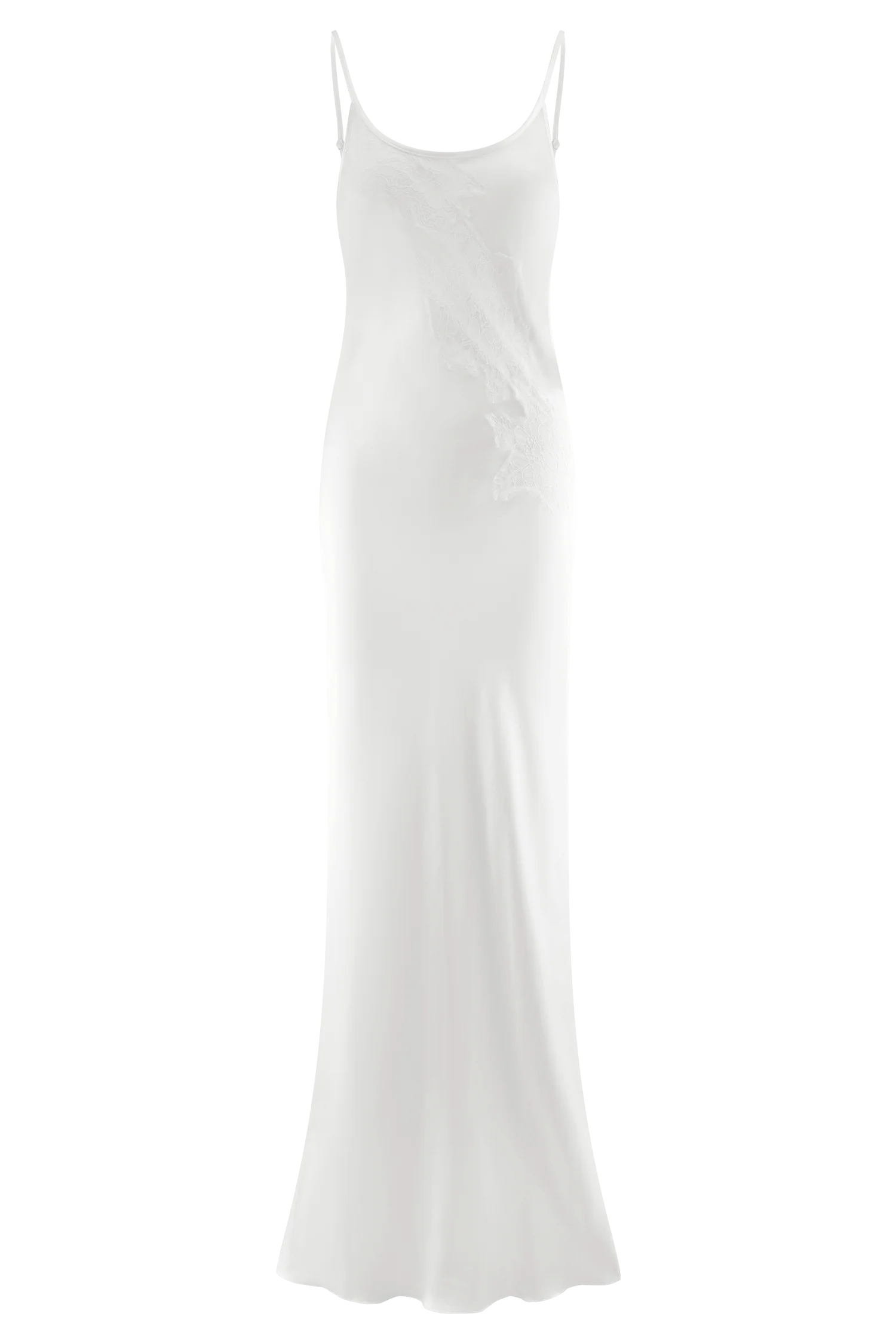 Saylor Satin Slip Maxi Dress - Ivory - Image 9