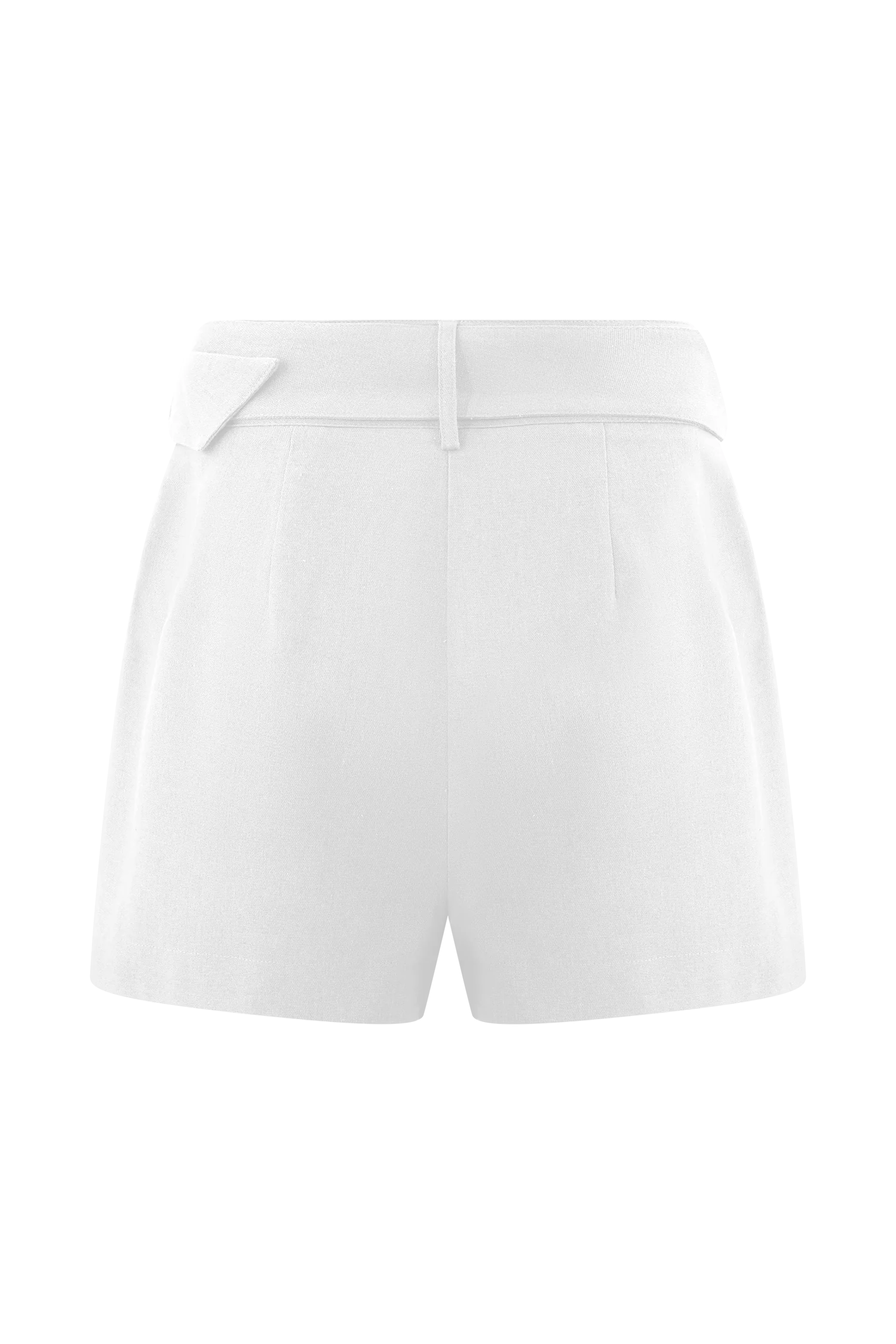 Scout Linen Belted Shorts - White - Image 9