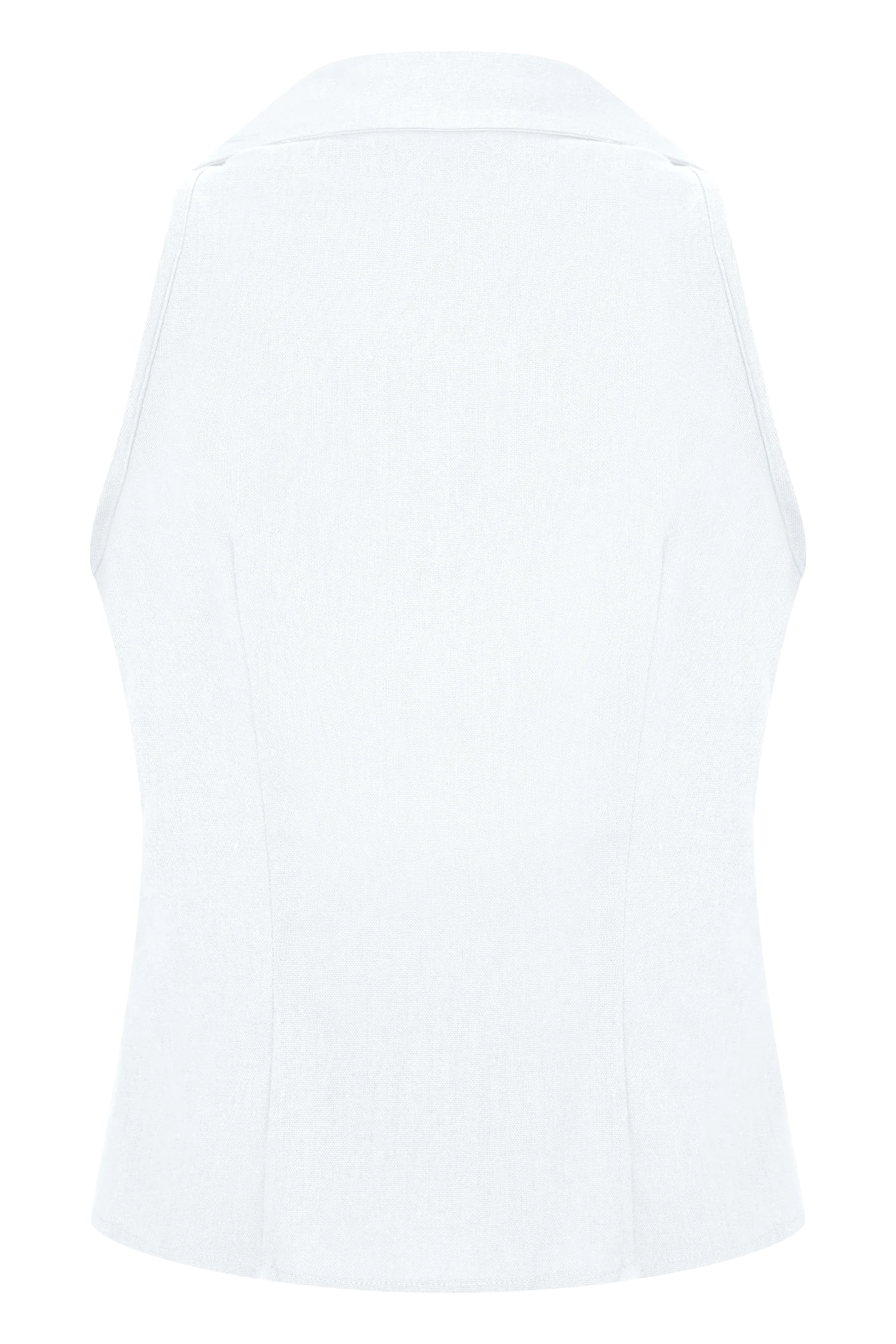 Scout Sleeveless Linen Shirt - White - Image 12