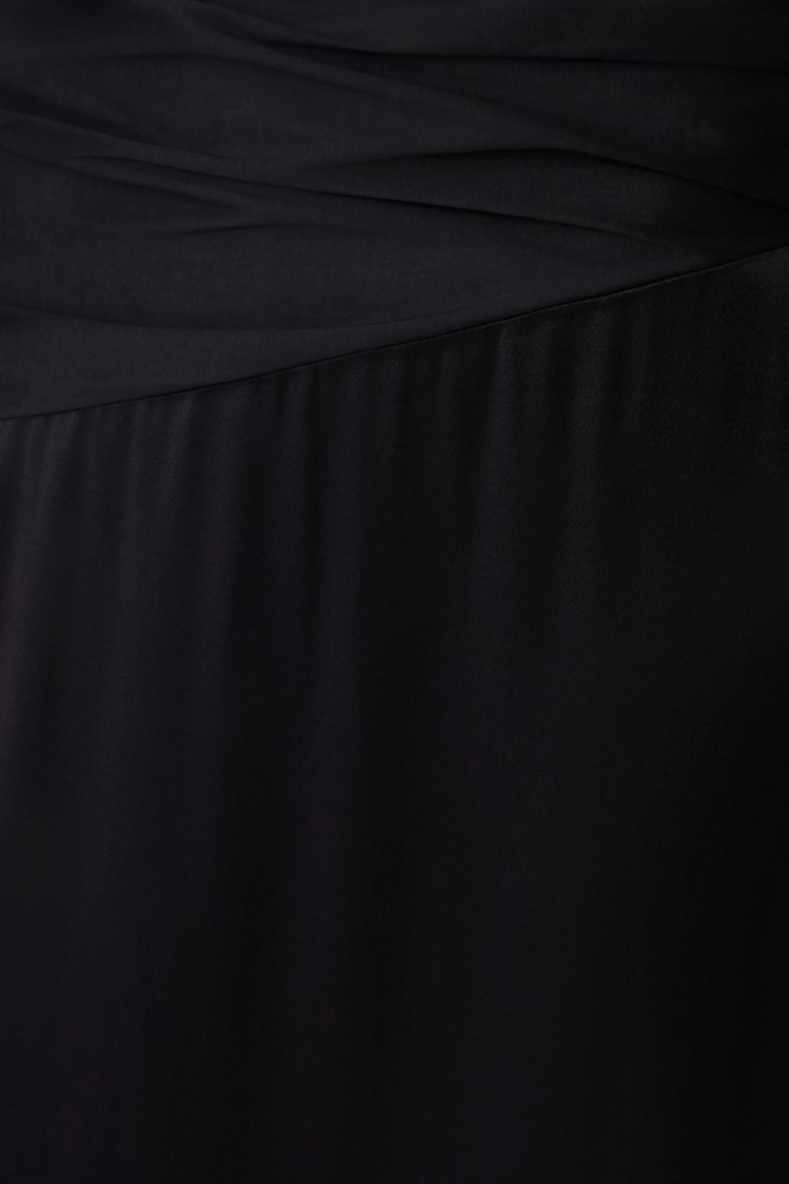 Serena Strapless Taffeta Maxi Dress - Black - Image 6