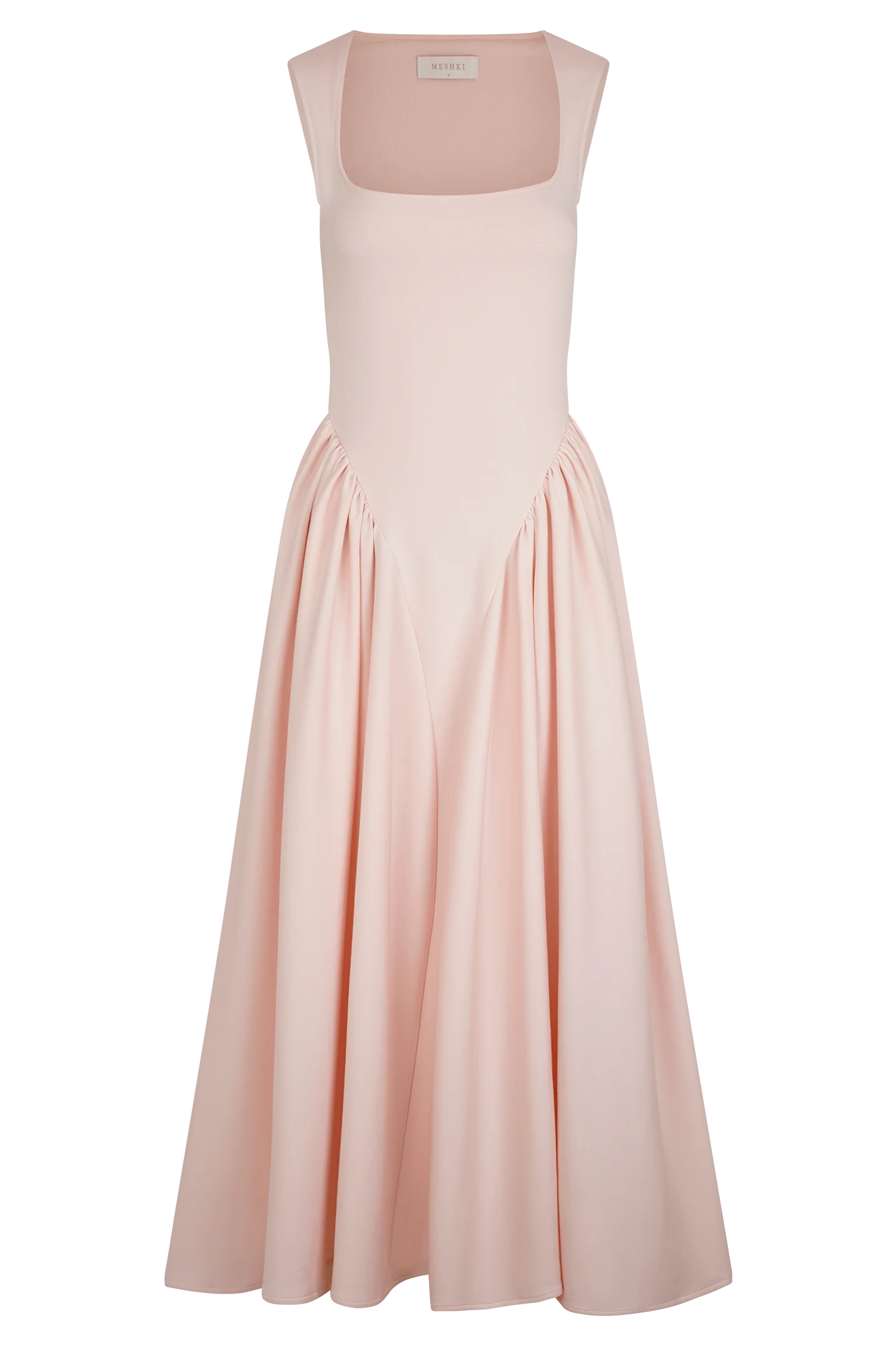 Sharon Scuba Jersey Midi Dress - Ballet Pink - Image 8