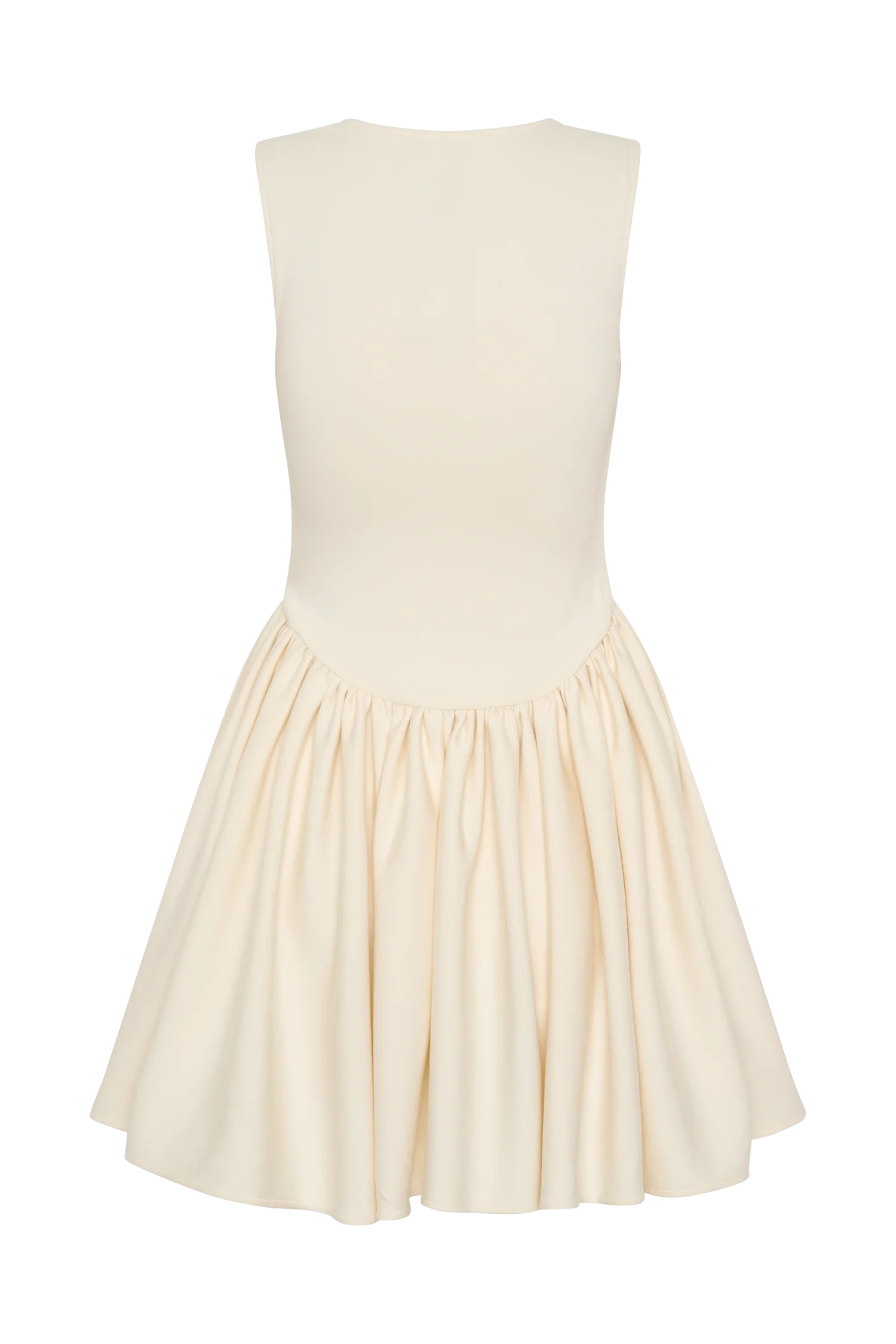 Sharon Scuba Jersey Mini Dress - Ivory - Image 7