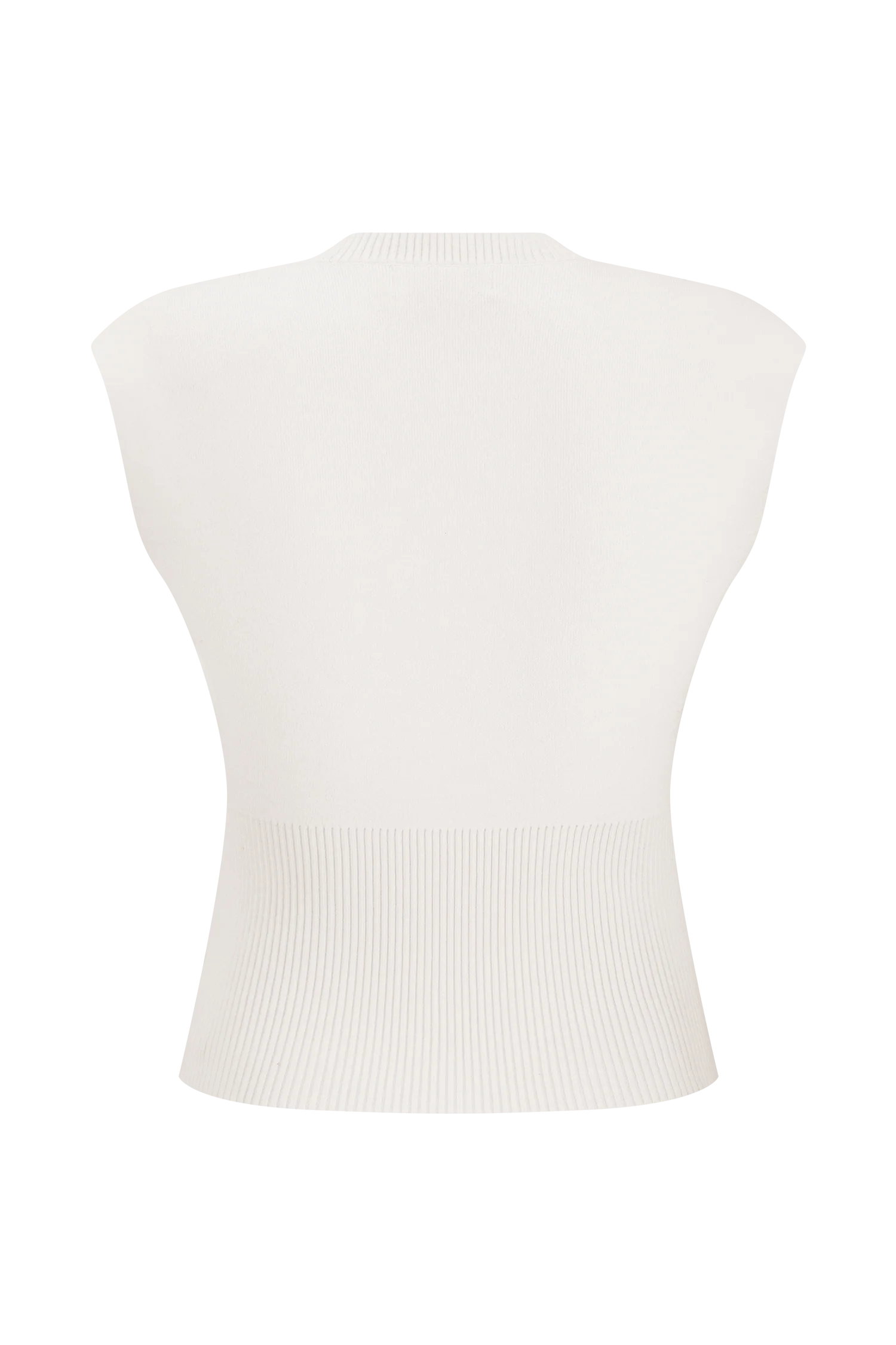 Sharpay Sleeveless Knit Top - Ivory - Image 10
