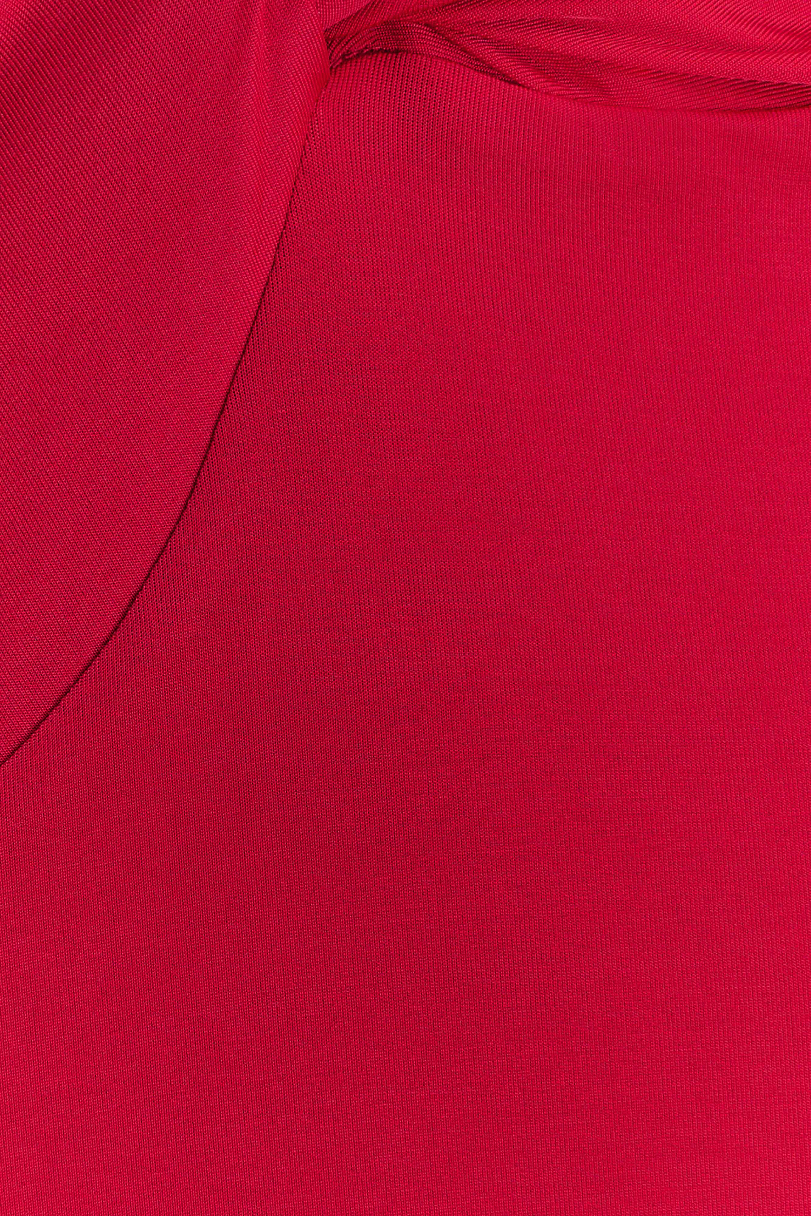 Stella Draped Slinky Maxi Dress - Fuchsia Pink - Image 6