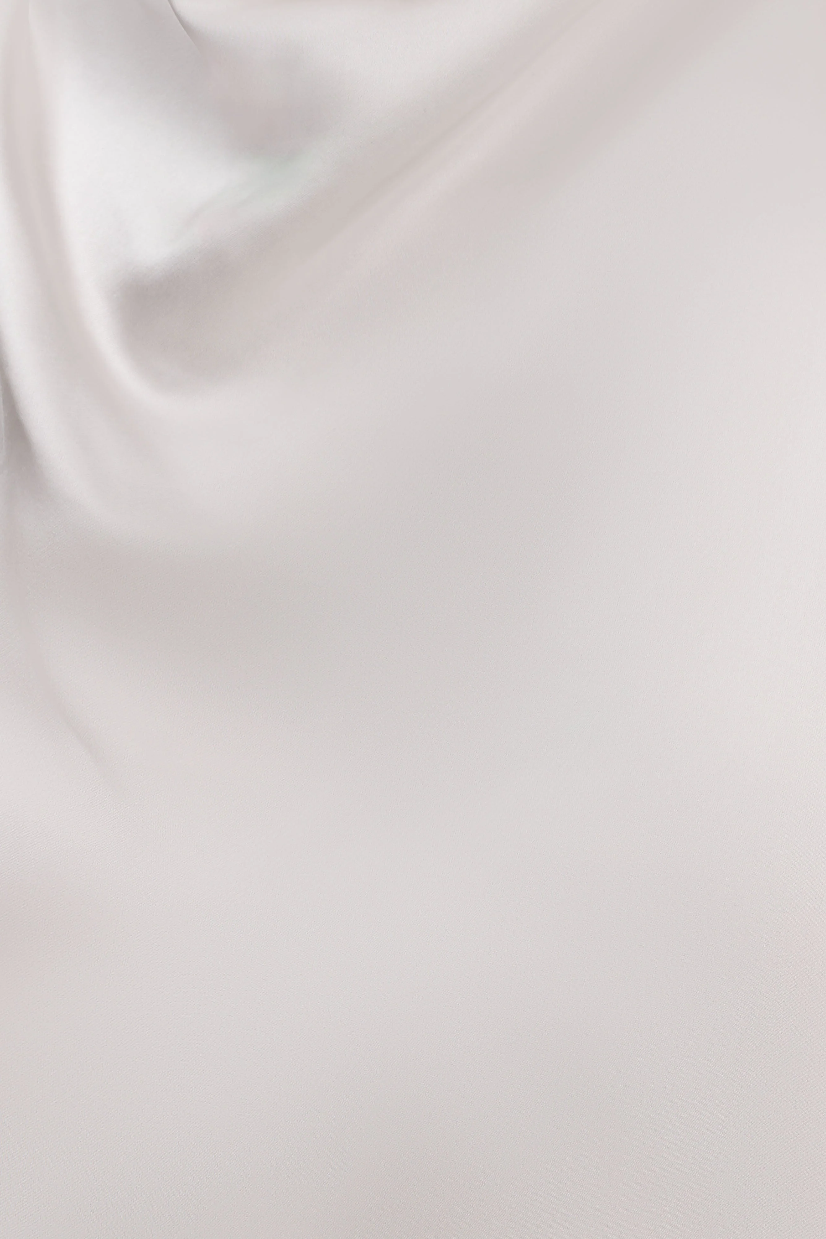 Sydney Asymmetrical Satin Halter Top - Ivory - Image 5