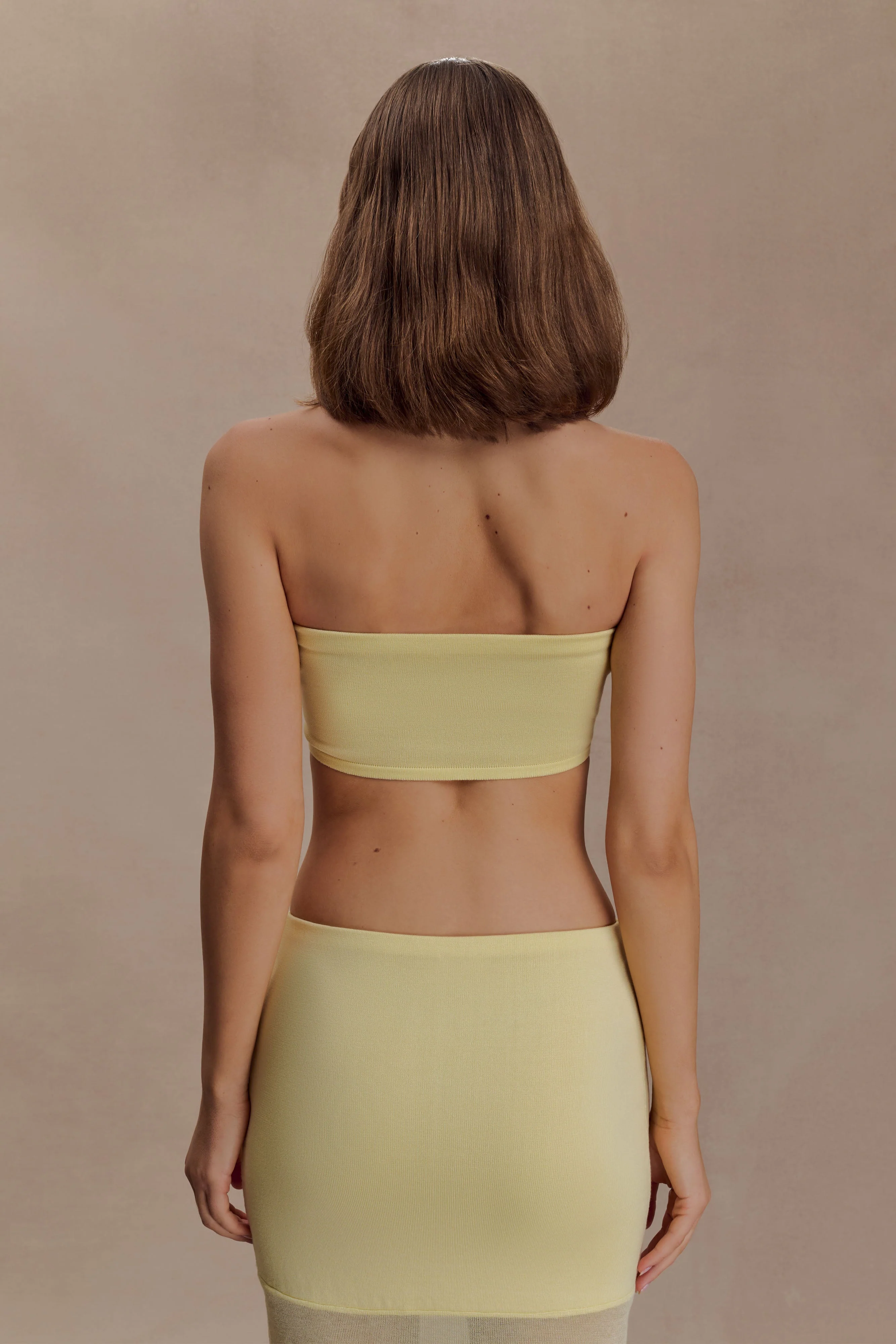 Tanyel Knit Bandeau Top - Lemon - Image 2