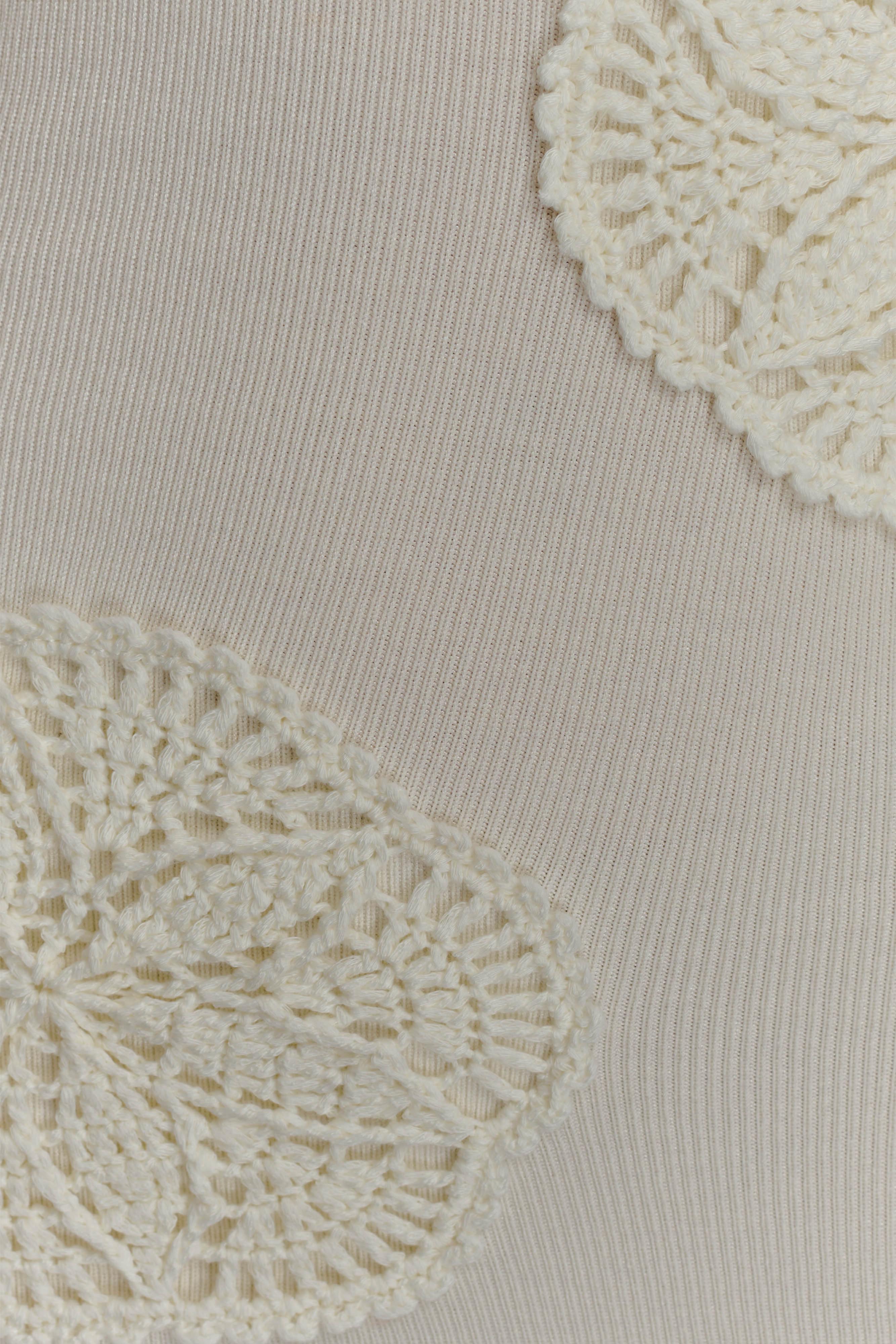 Teneika Crochet Knit Maxi Dress - Ivory - Image 5