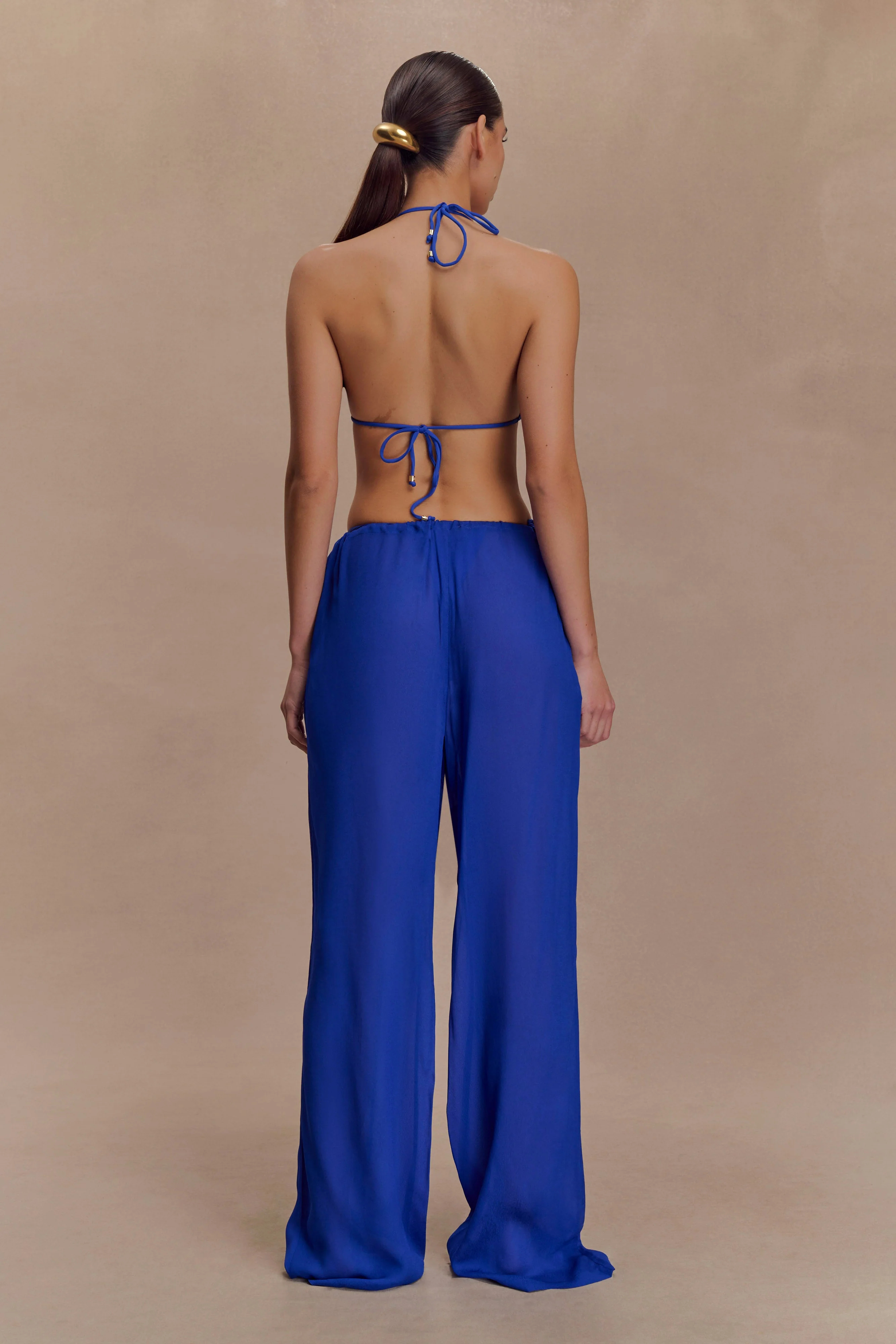 Tonya Sheer Straight Leg Pant - Cobalt Blue - Image 3