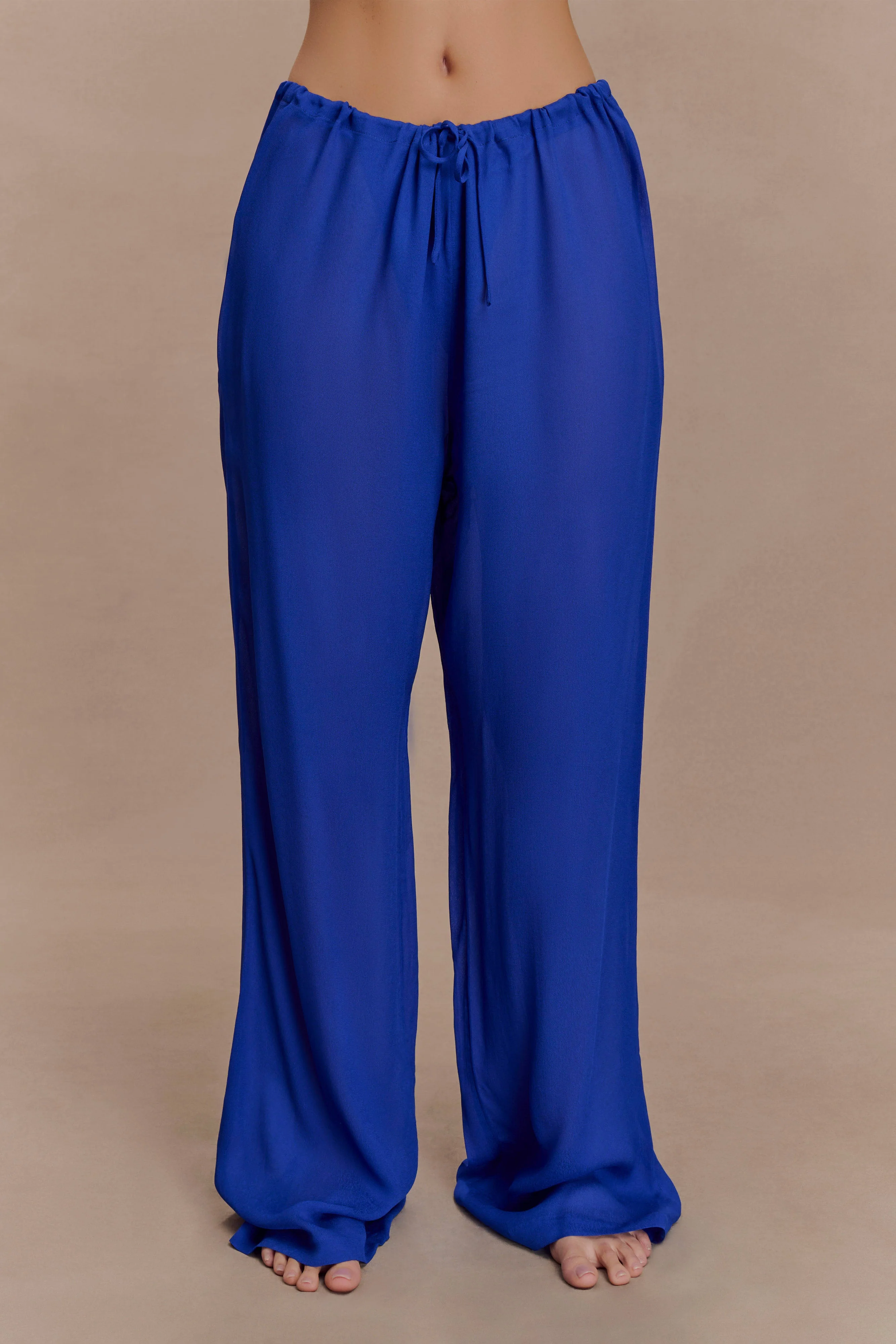 Tonya Sheer Straight Leg Pant - Cobalt Blue - Image 5