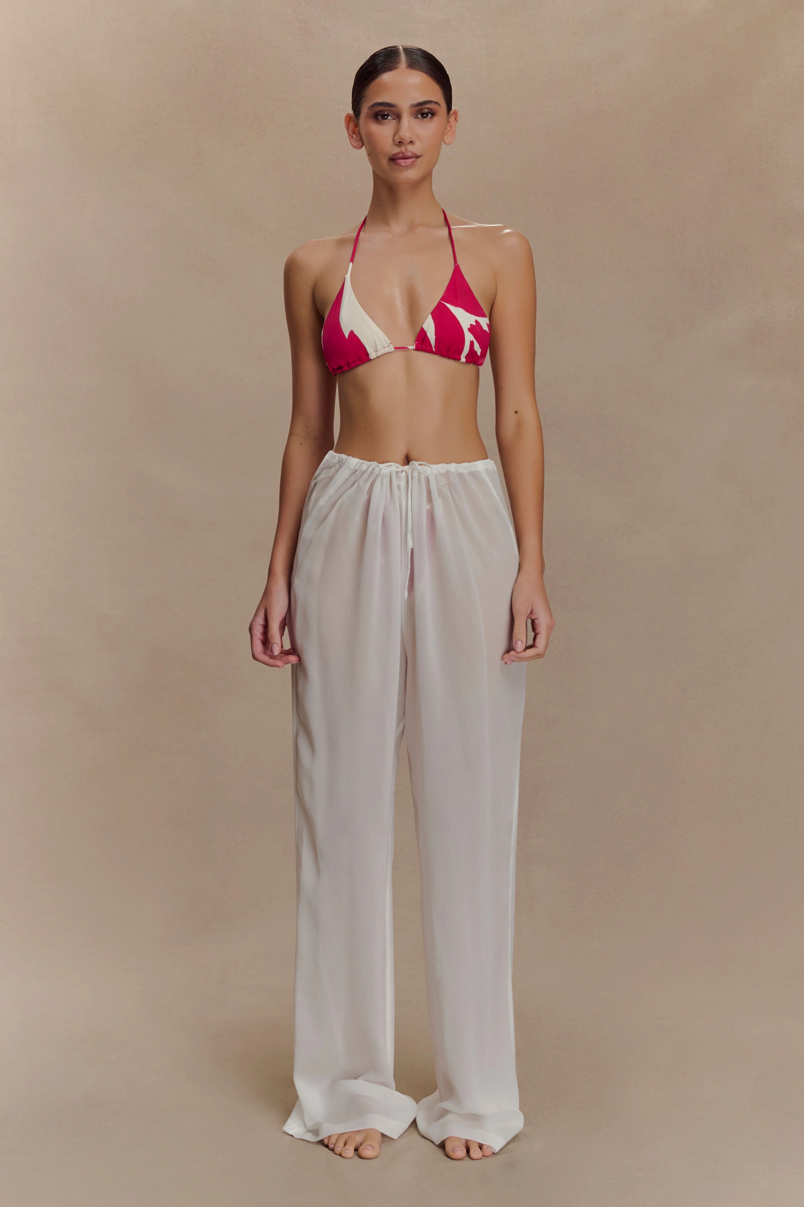 Tonya Sheer Straight Leg Pant - Ivory - Image 7