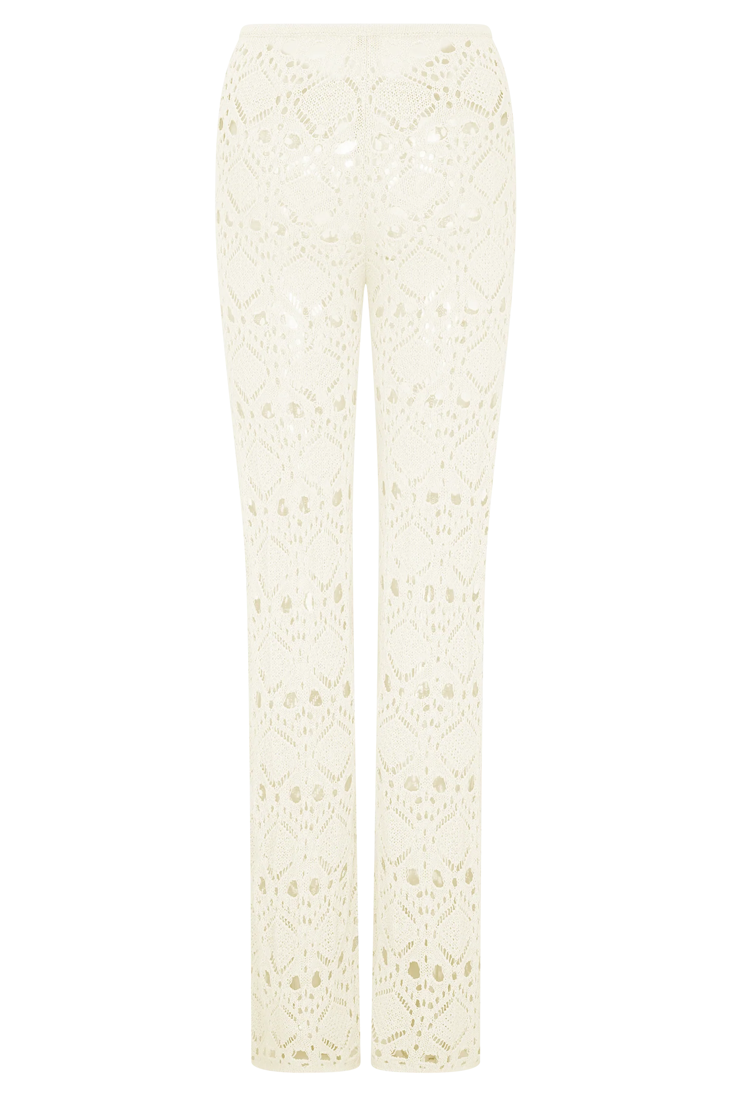 Trena Crochet Knit Pants - Ivory - Image 8