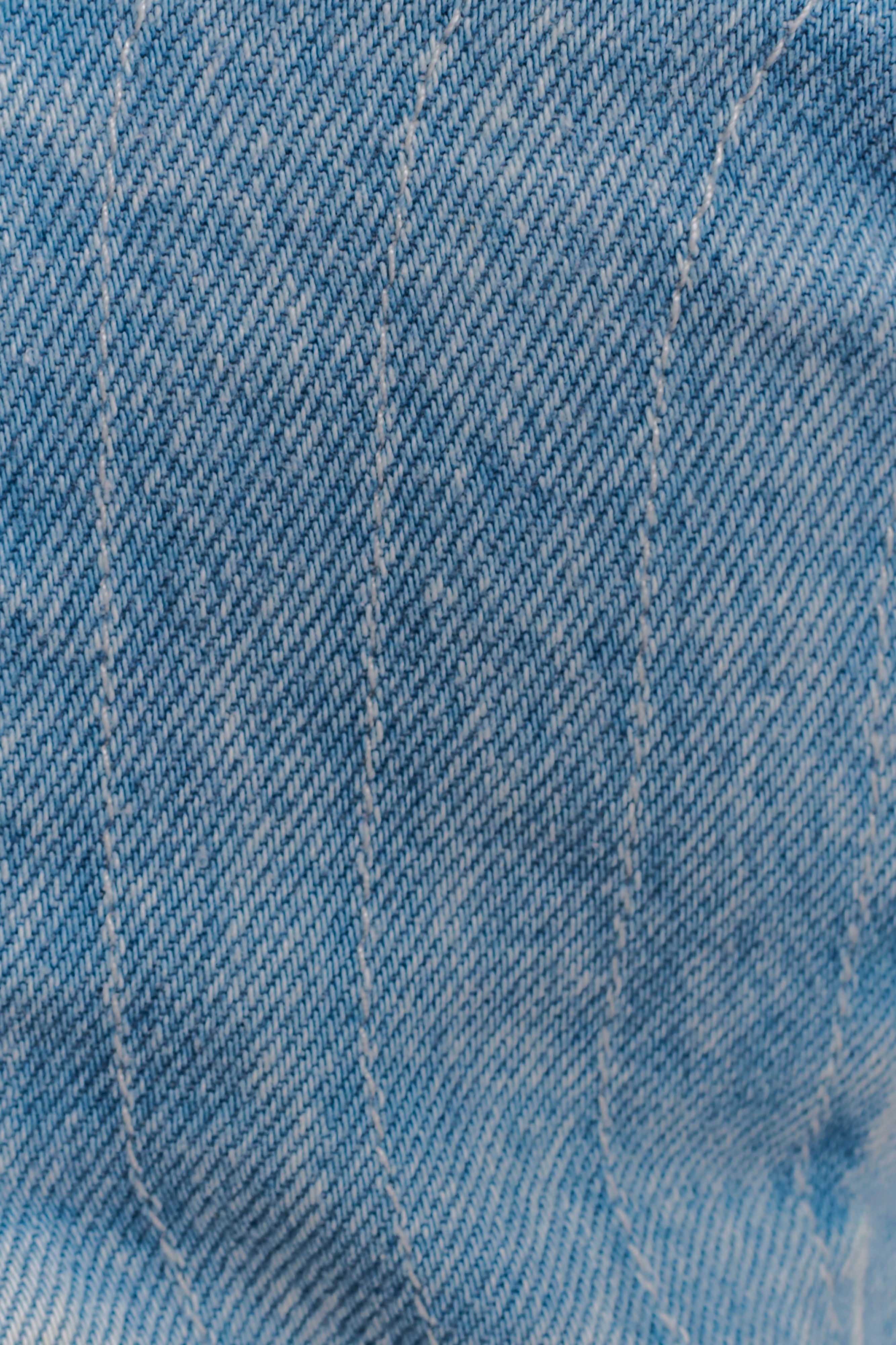 Tully Strapless Topstitch Denim Top - 80'S Blue - Image 6