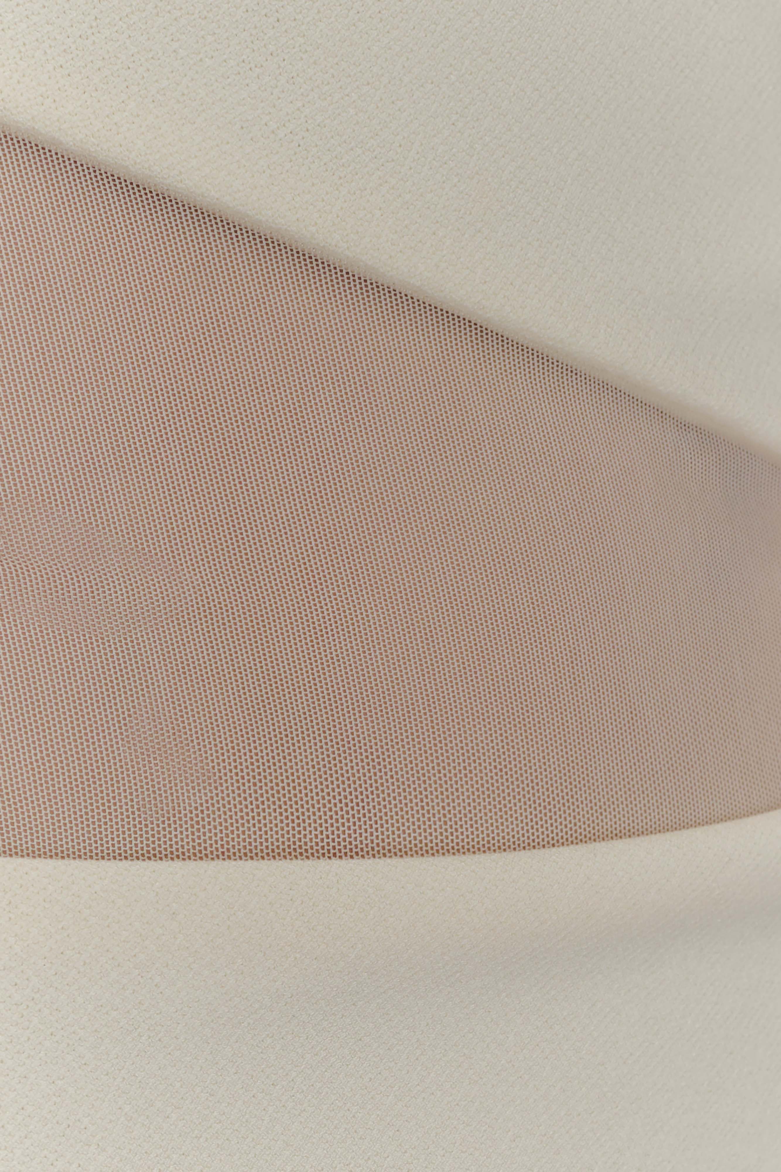Vashti Cut Out Mesh Maxi Dress - Ivory - Image 5