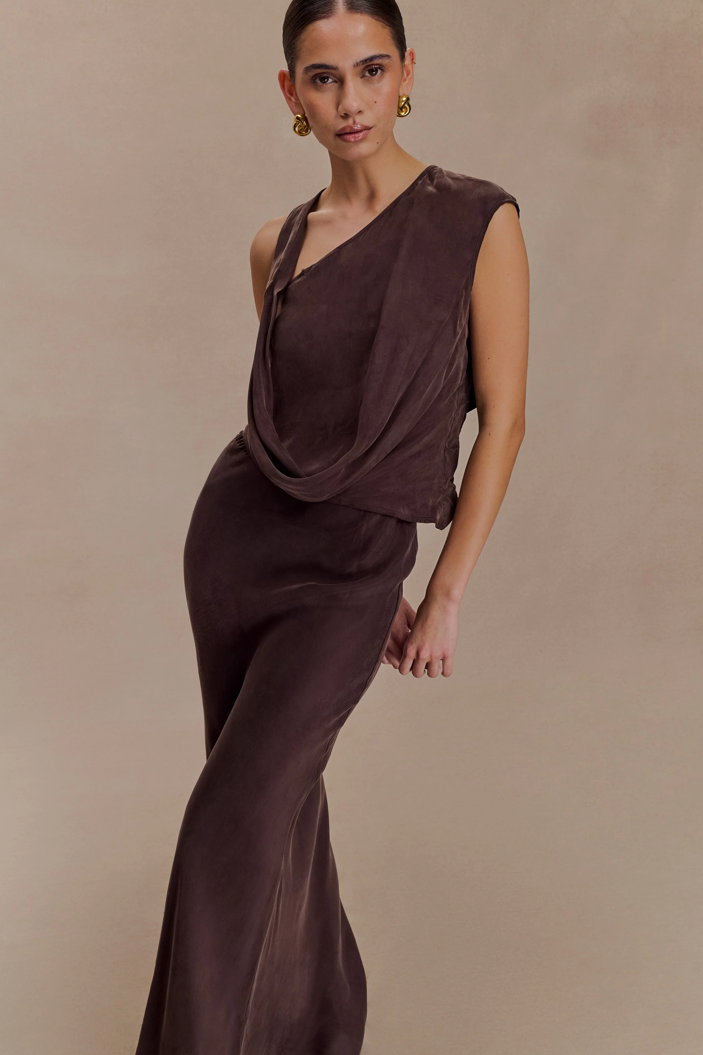 Violeta Maxi Skirt - Dark Chocolate - Image 3