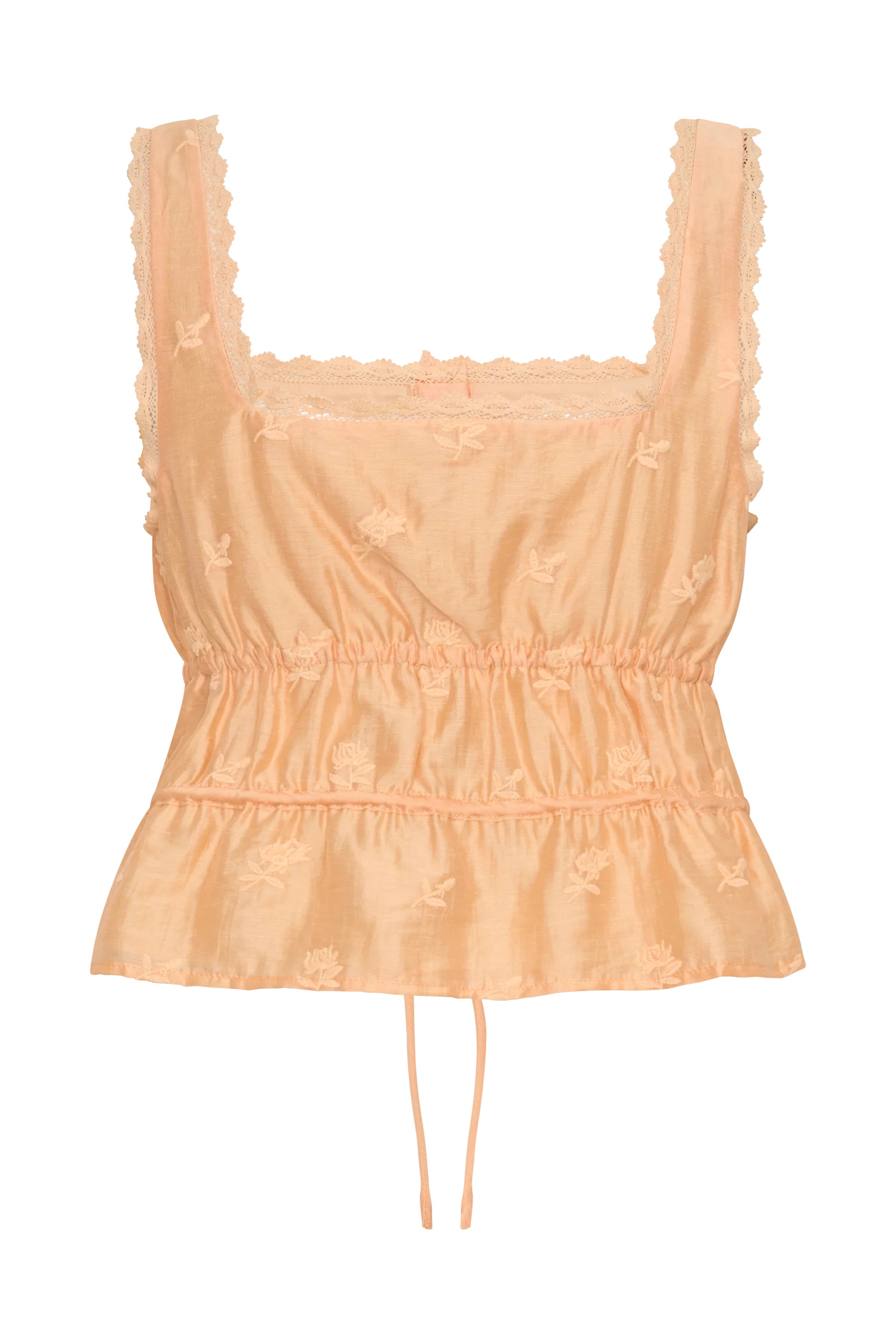 Vivian Embroidered Sleeveless Top - Orange - Image 8