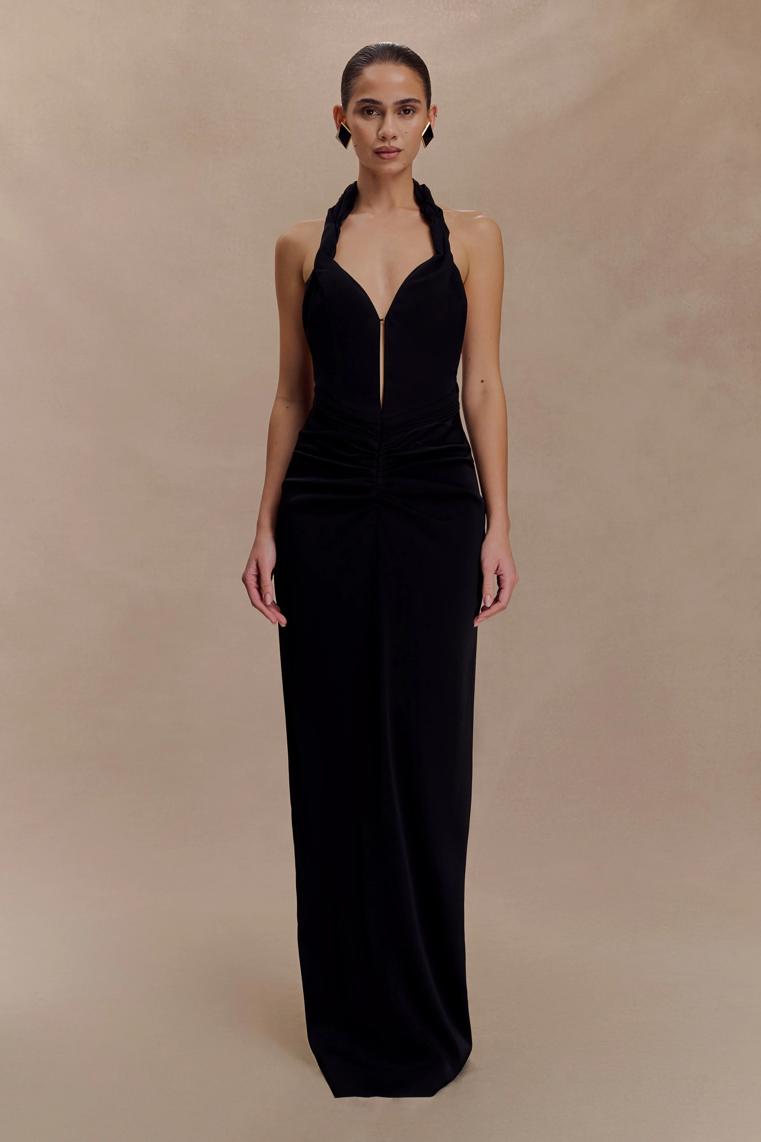 Vivianne Low Neck Maxi Dress - Black - Image 5