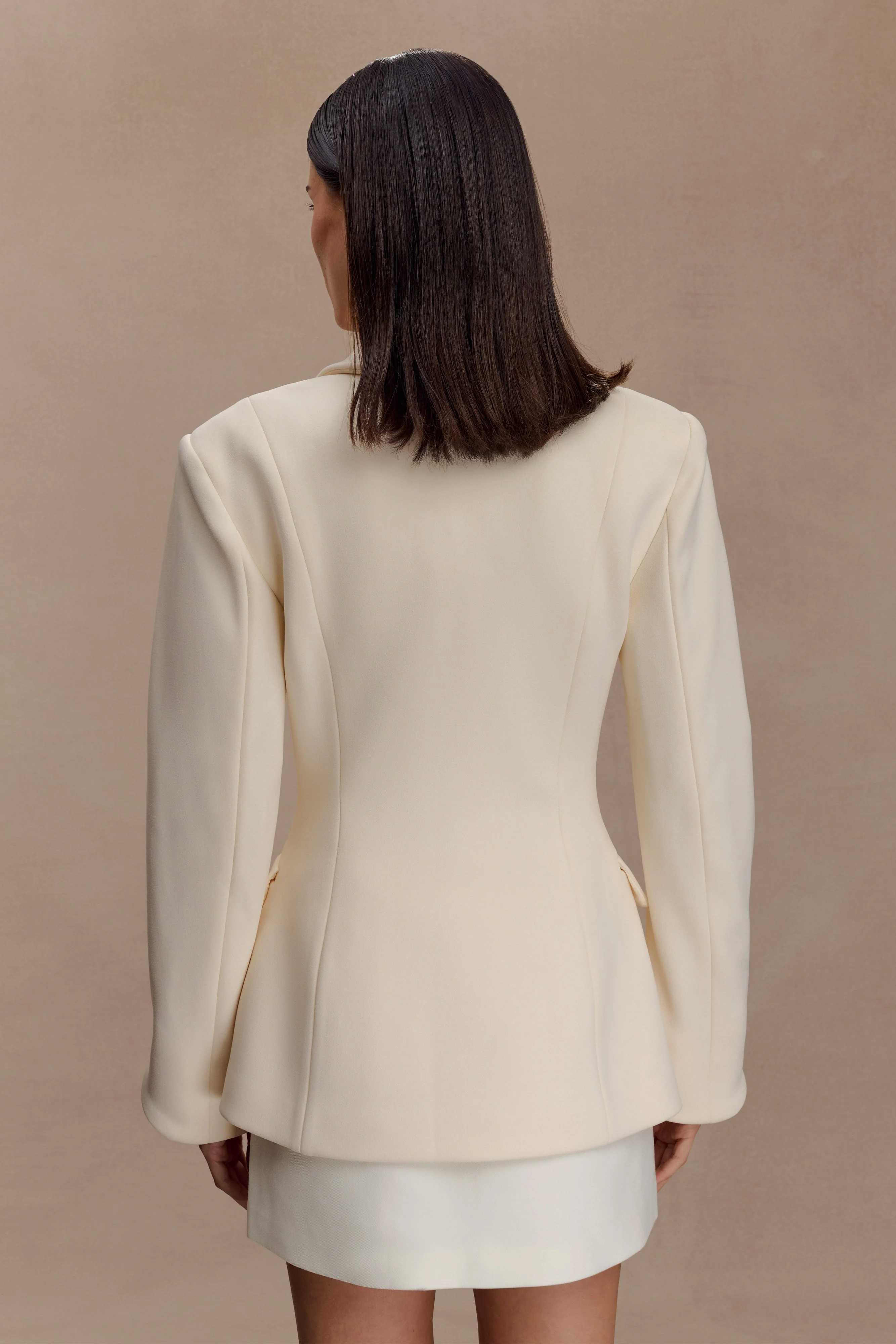 Wesley Structured Blazer - Buttercream - Image 2
