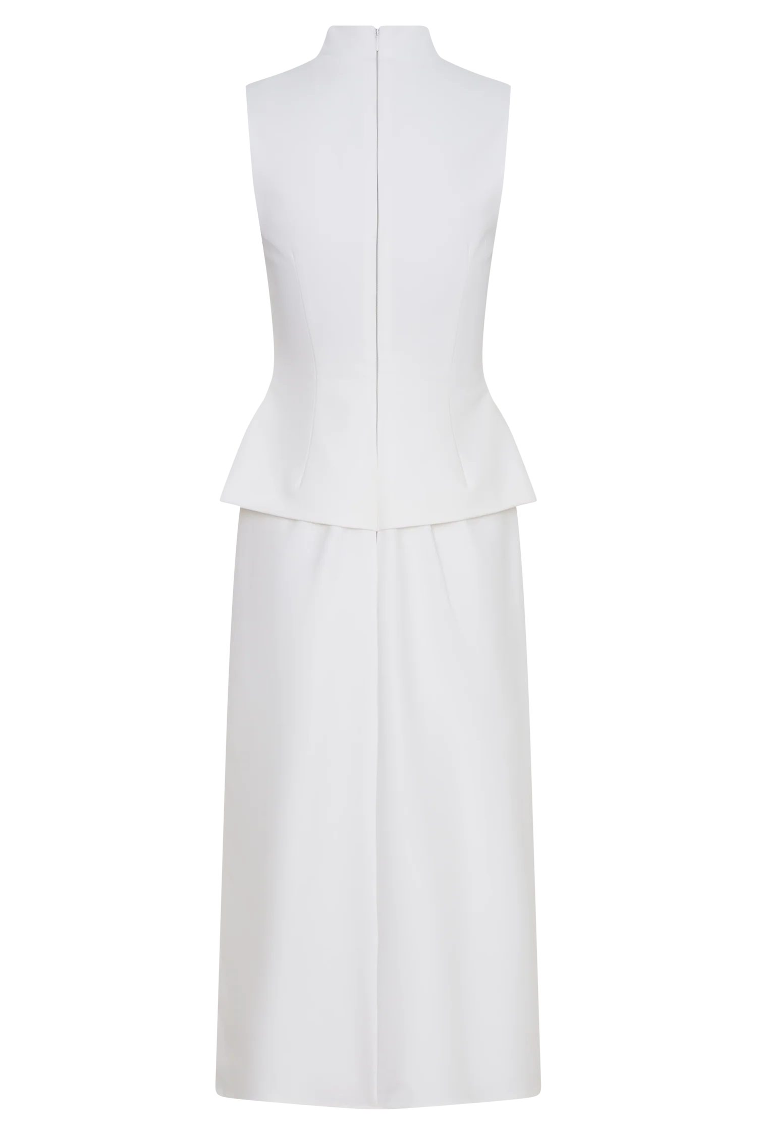 Yanina Cotton Halter Midi Dress - White - Image 8