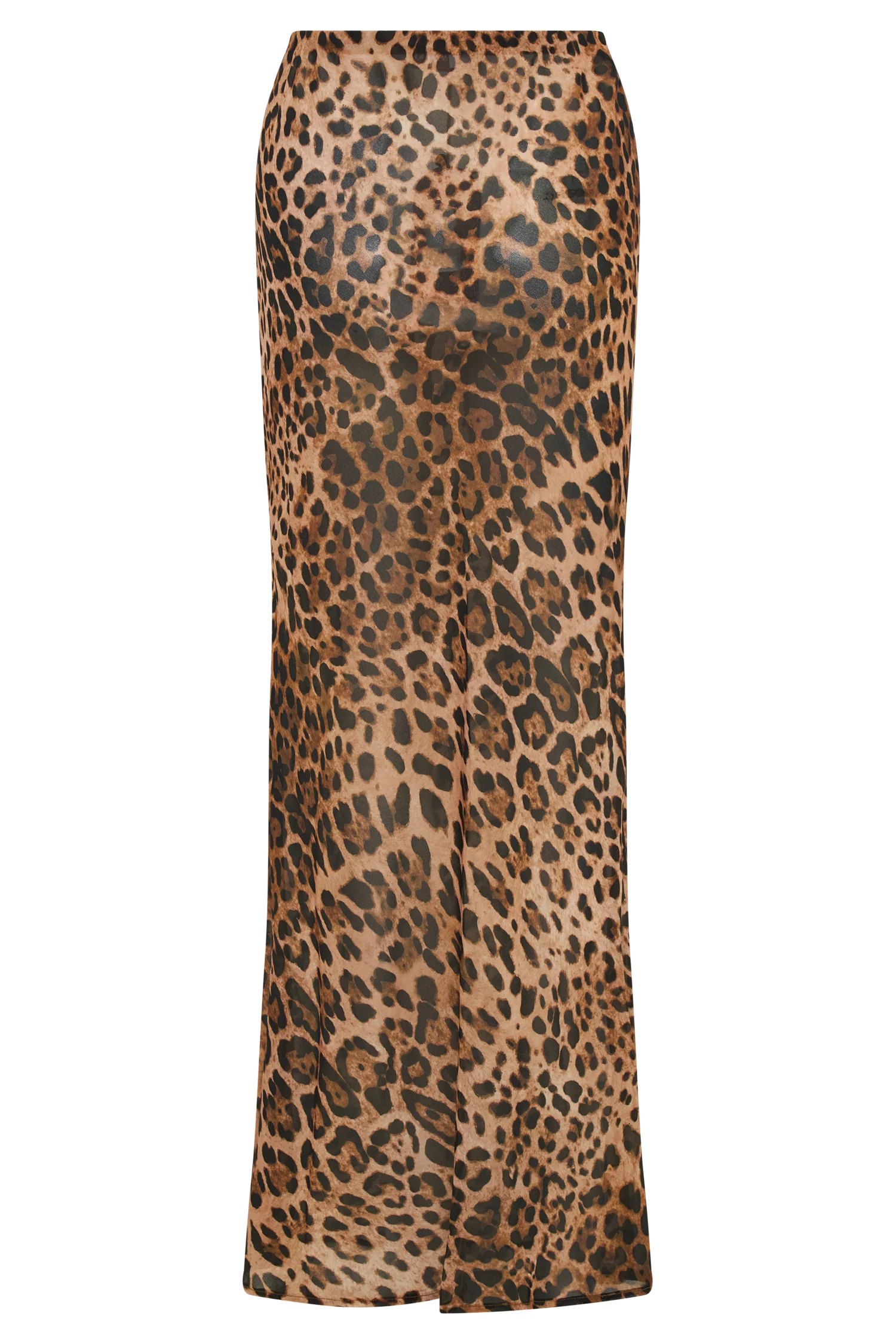 Yvonne Chiffon Maxi Skirt - Leopard Print - Image 9