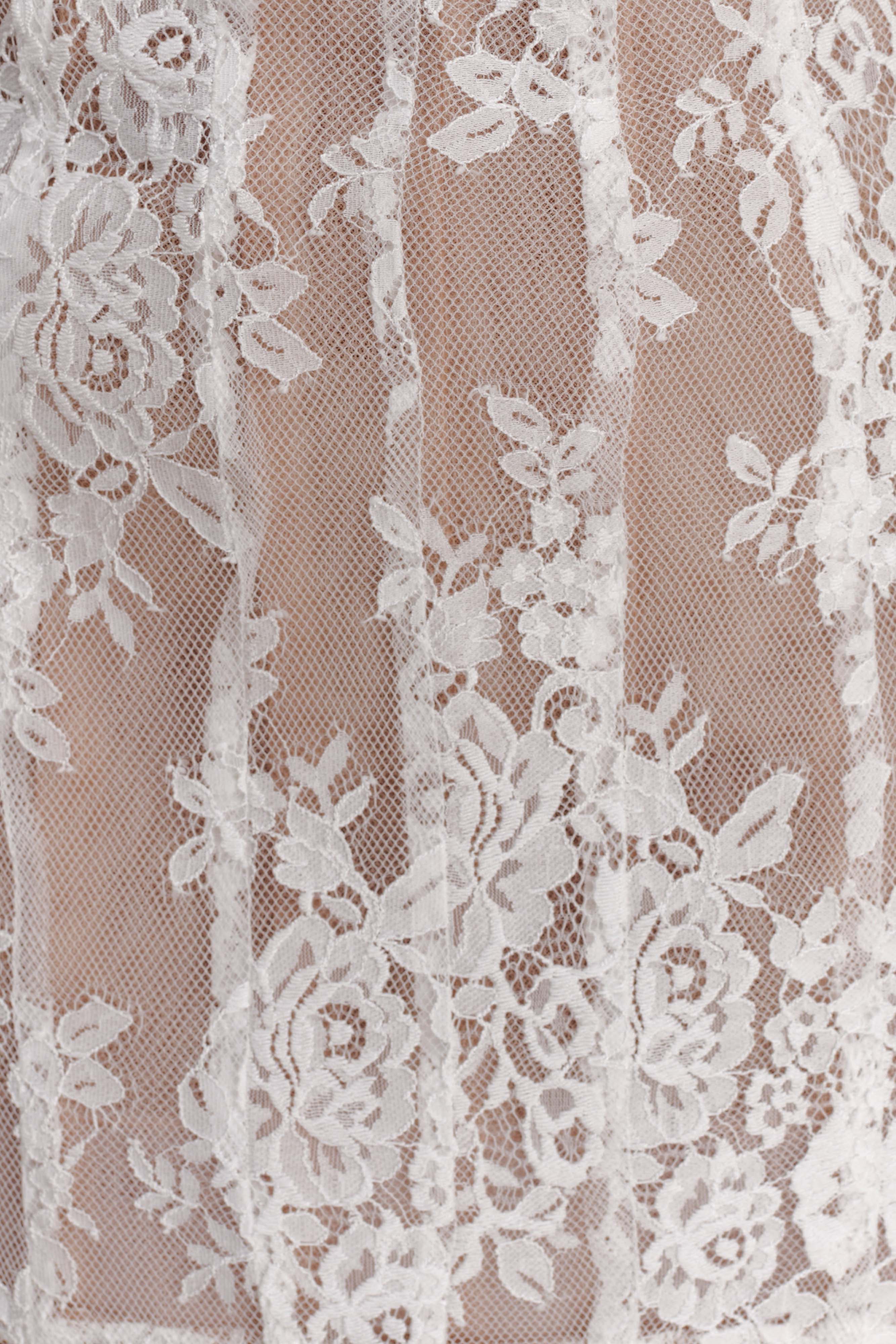 Zoey Lace Corset Mini Dress - Ivory - Image 8